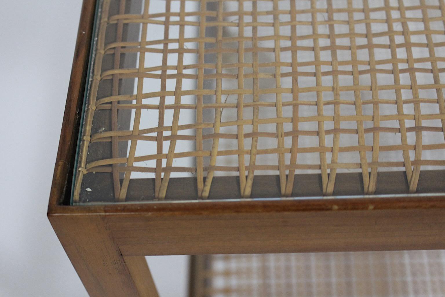 Art Deco Vintage Walnut Brass Bar Cart Julius Jirasek for Hagenauer circa 1935 For Sale 7