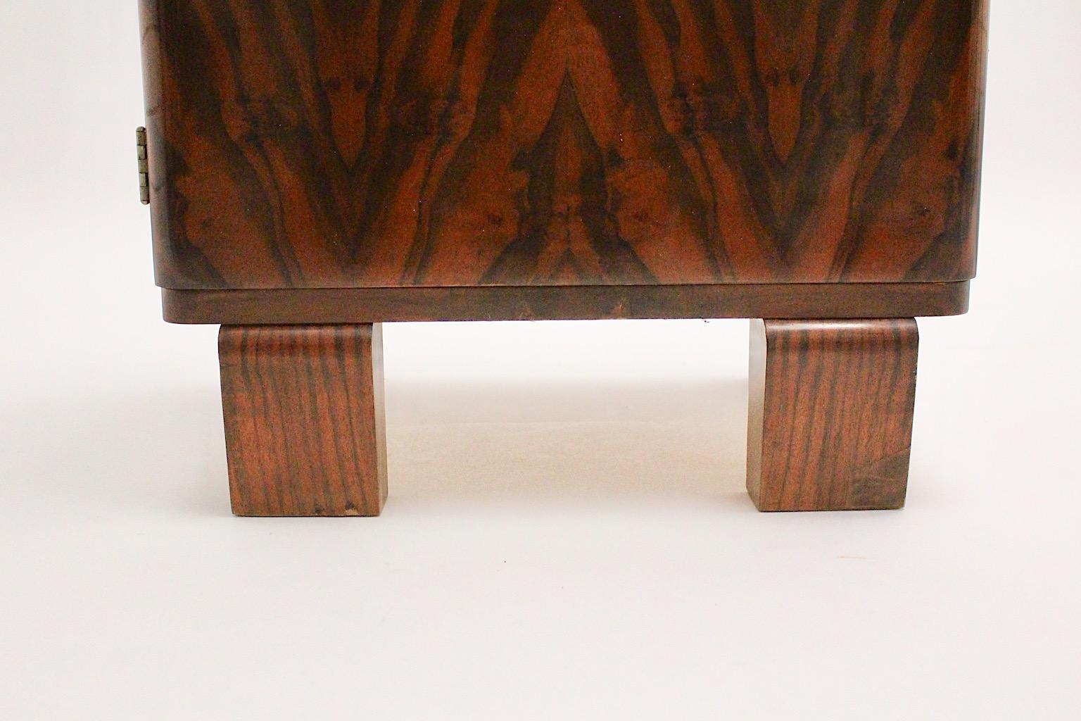 Art Deco Vintage Noce Ottone Solo Comò 1930 Austria in vendita 4