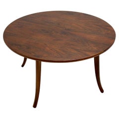 Art of Vintage Vintage Walnut Circular Coffee Table Sofa Table Circle Josef Frank 1927