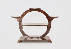 Portafiori in legno di noce Art Deco Vintage Vienna, 1930 circa