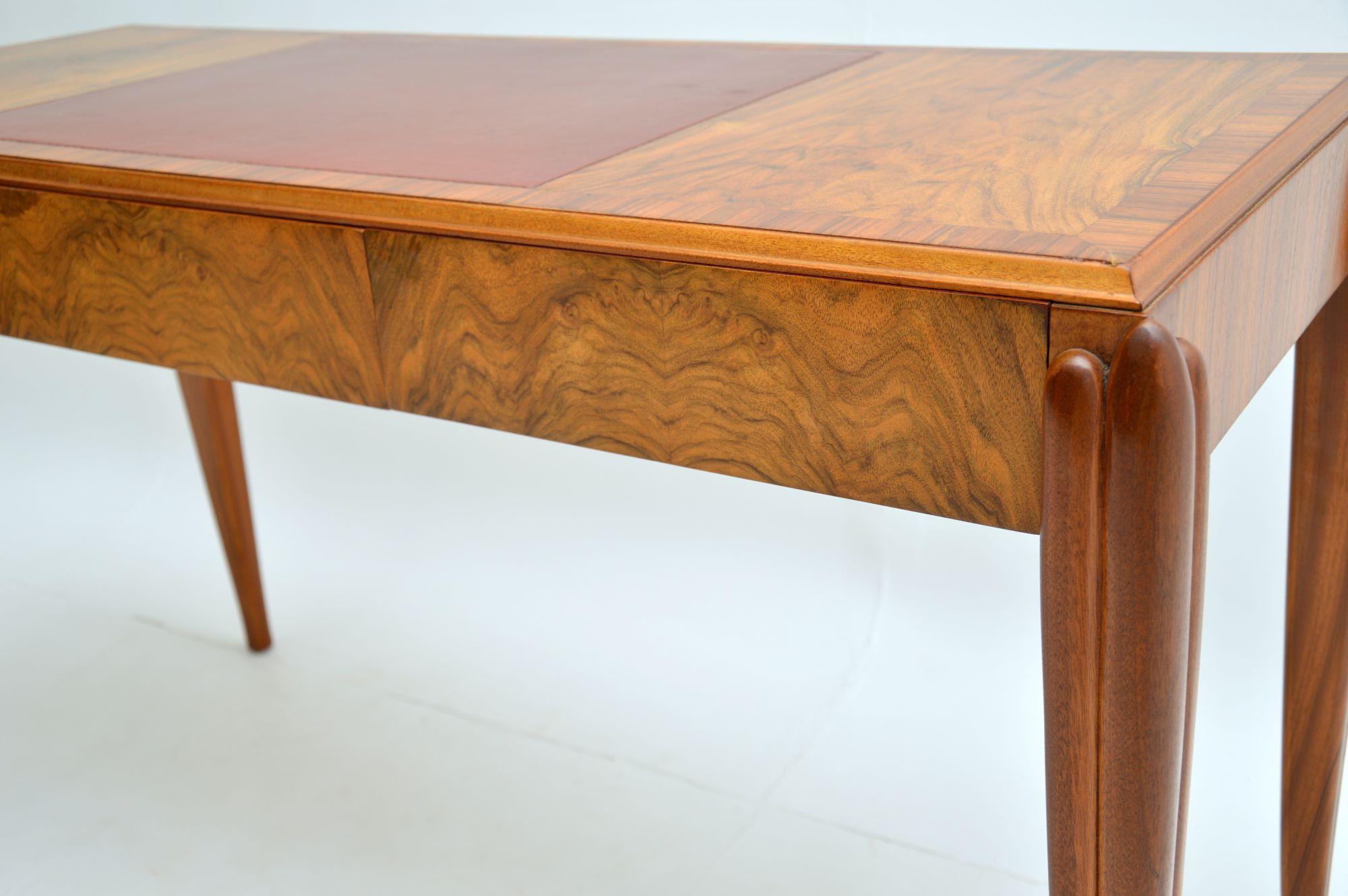 Art Deco Vintage Walnut Writing Table or Desk by McIntosh 5
