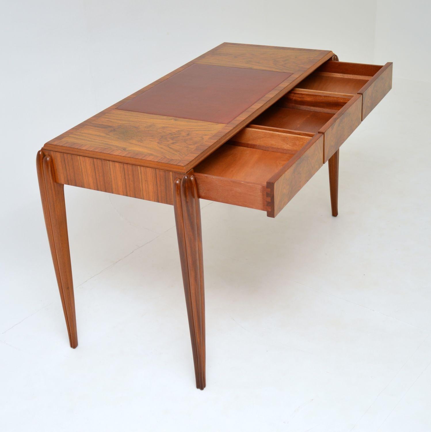 Art Deco Vintage Walnut Writing Table or Desk by McIntosh 6