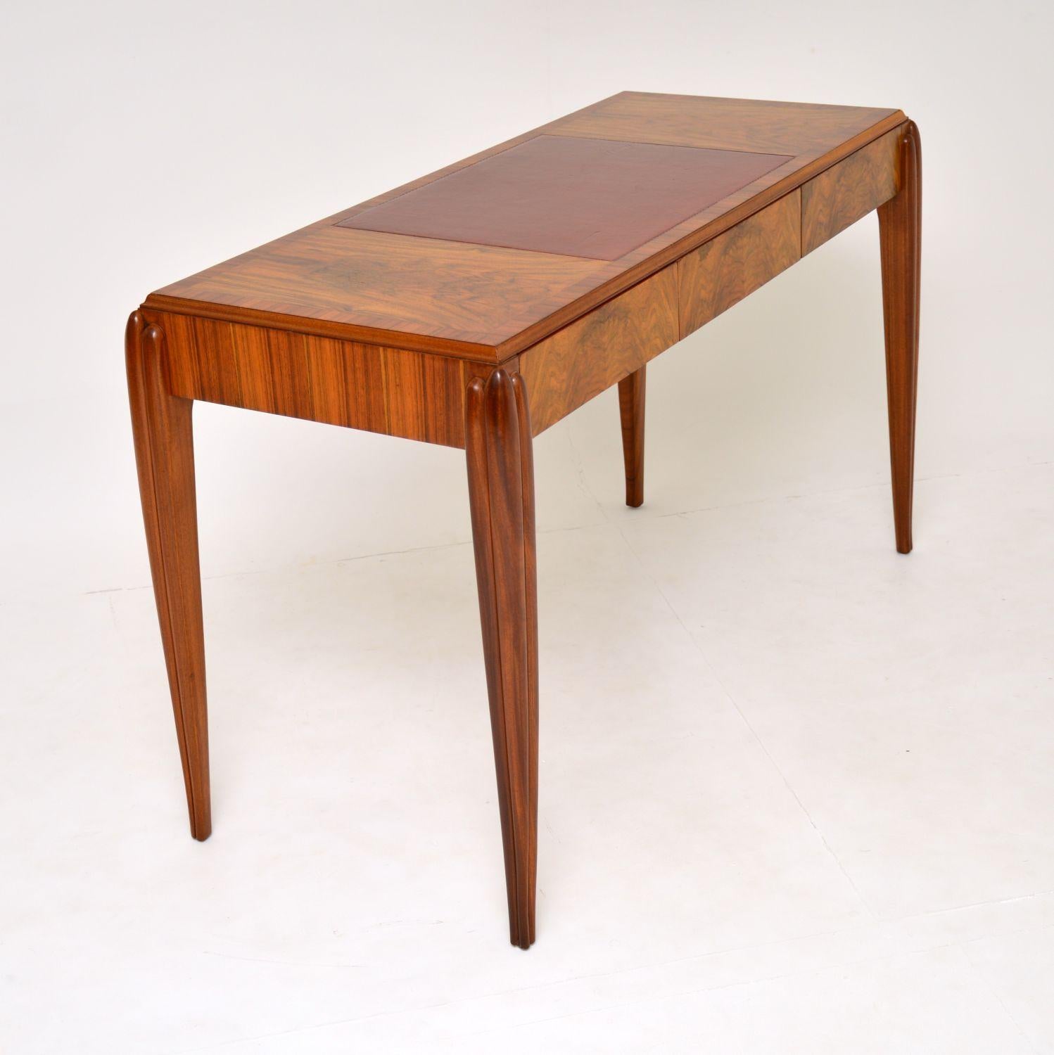 Art Deco Vintage Walnut Writing Table or Desk by McIntosh 8