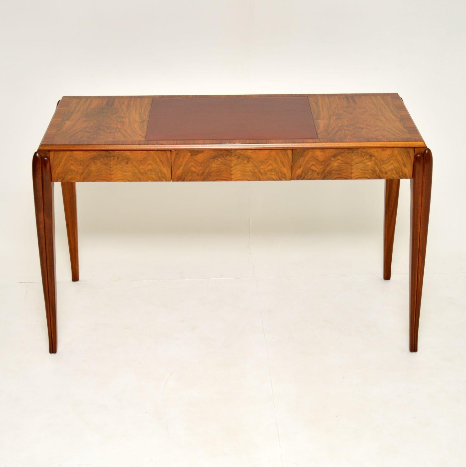 An exceptionally rare item, this is a very early desk made by McIntosh of Kircaldy, dating from the 1930s-1950s. McIntosh are known for their Mid-Century Modern designs, this is the first time we have ever come across and Art Deco design by