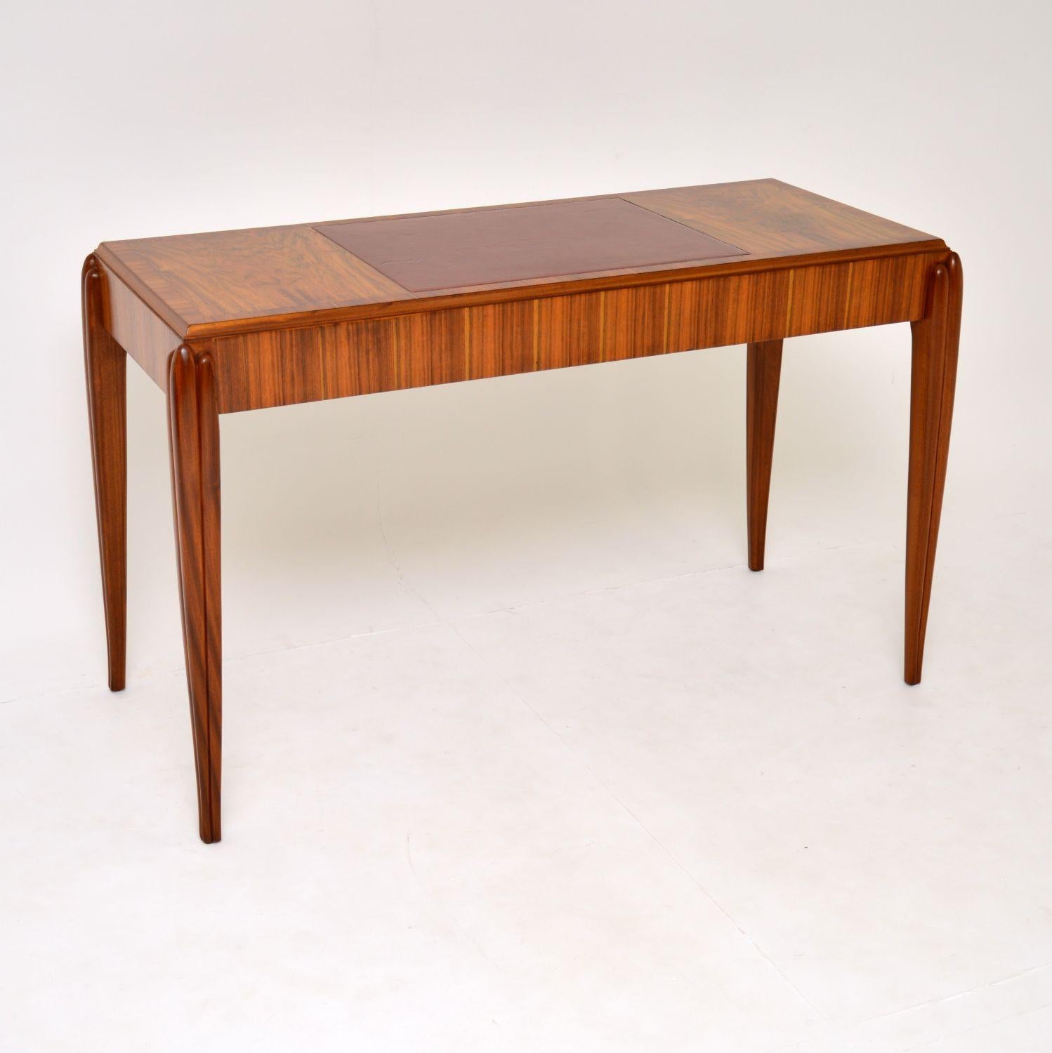 Art Deco Vintage Walnut Writing Table or Desk by McIntosh In Good Condition In London, GB