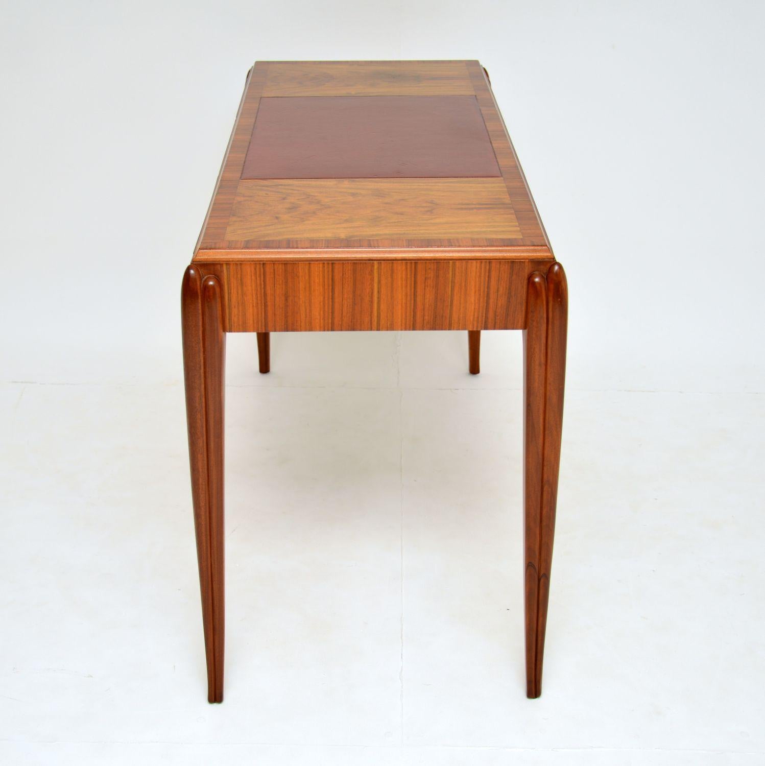 Art Deco Vintage Walnut Writing Table or Desk by McIntosh 3