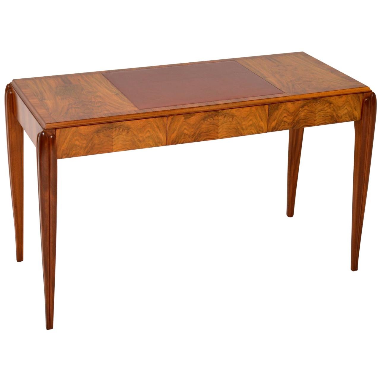 Art Deco Vintage Walnut Writing Table or Desk by McIntosh