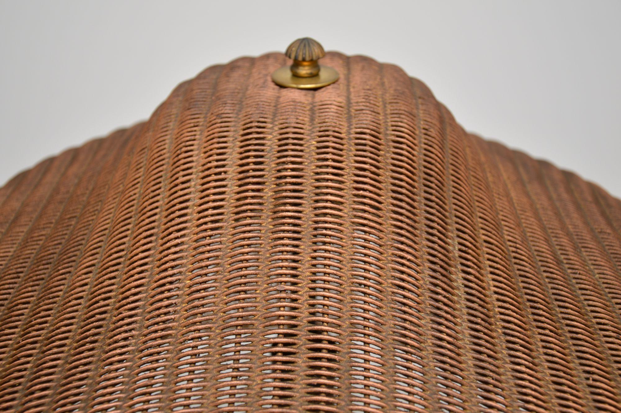wicker floor lamp vintage