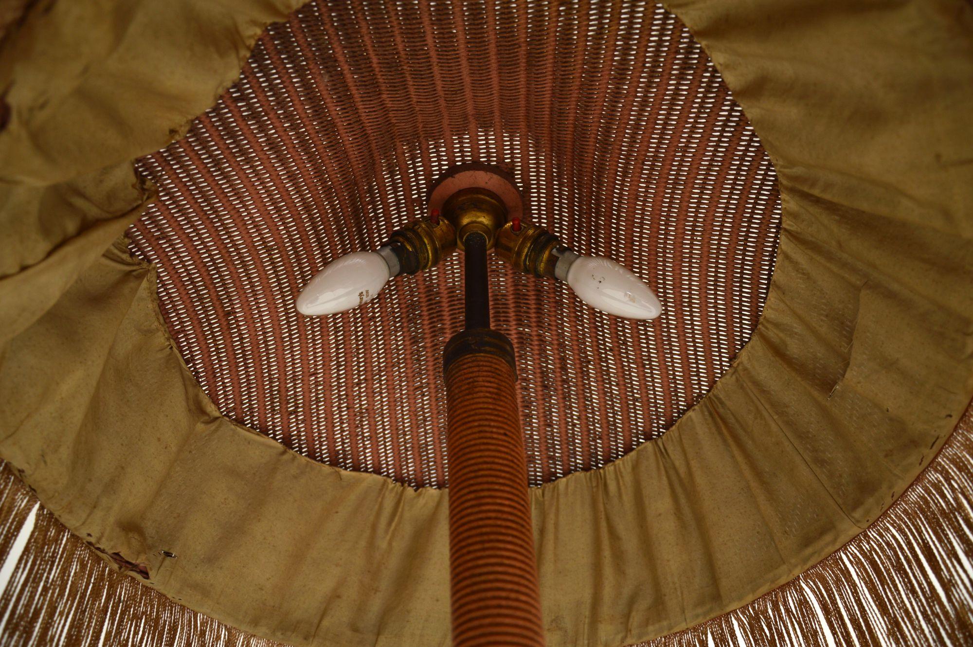 Art Deco Vintage Wicker Floor Lamp by Lloyd Loom 1