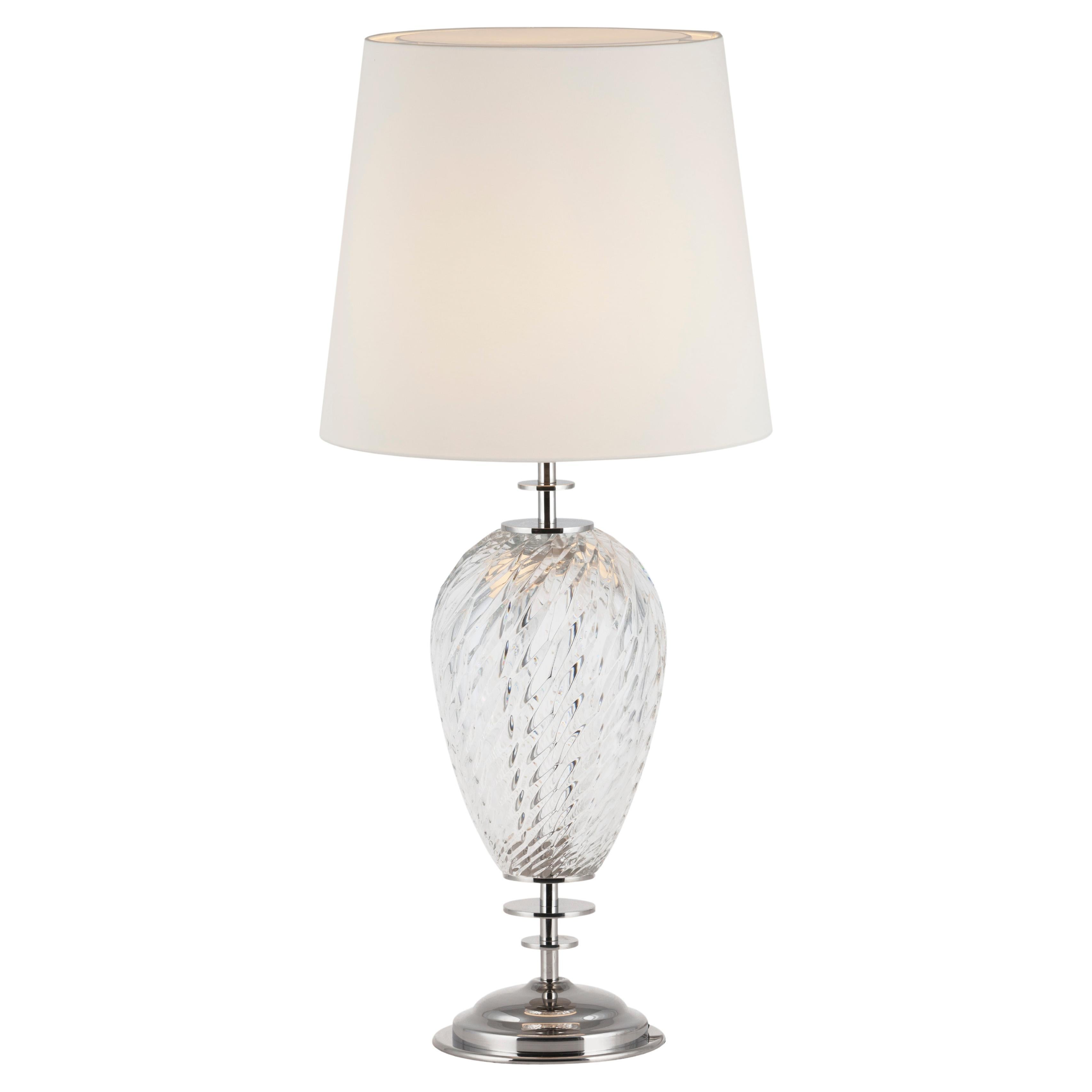 Art Deco Vista Alegre Crystal Table Lamp Handmade in Portugal by Greenapple For Sale