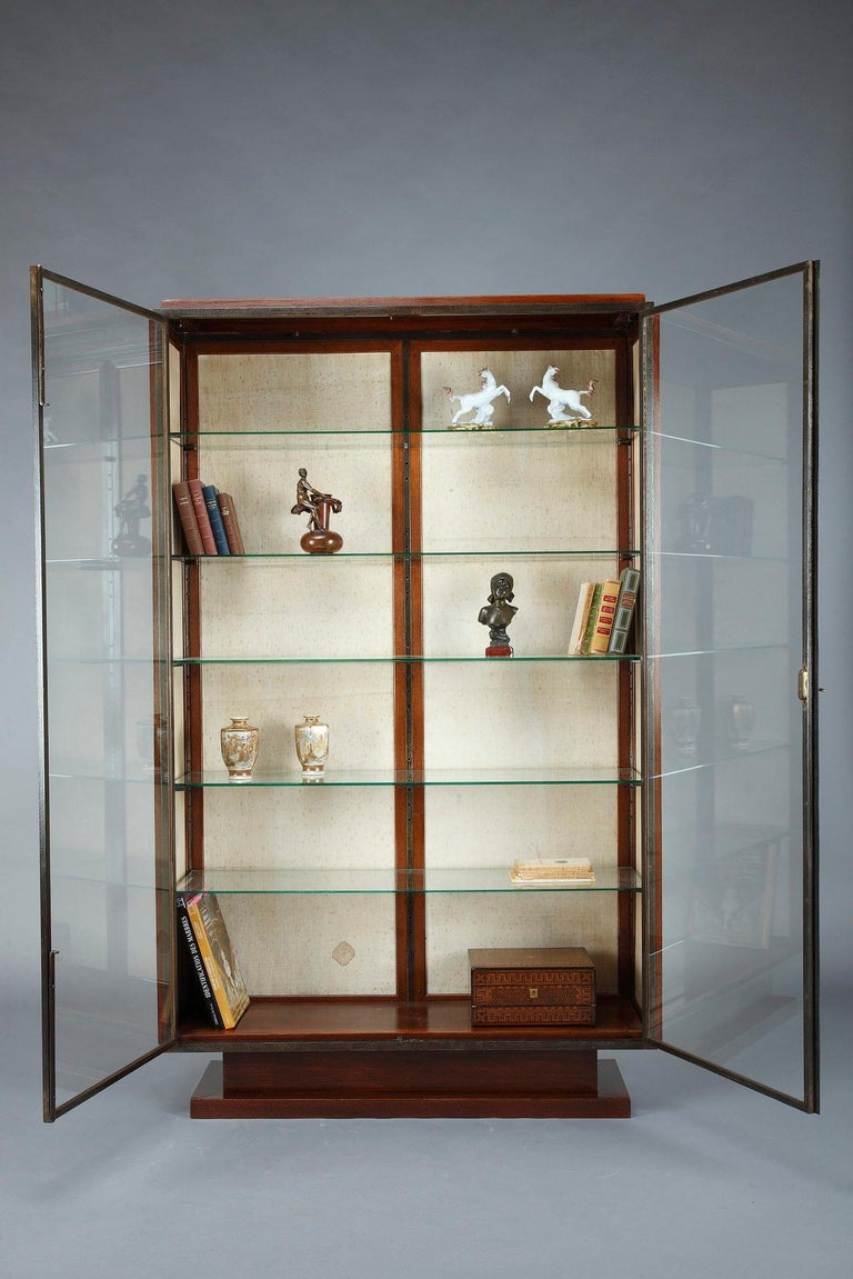 Metal Art Deco Vitrine, by Charles Dudouyt For Sale