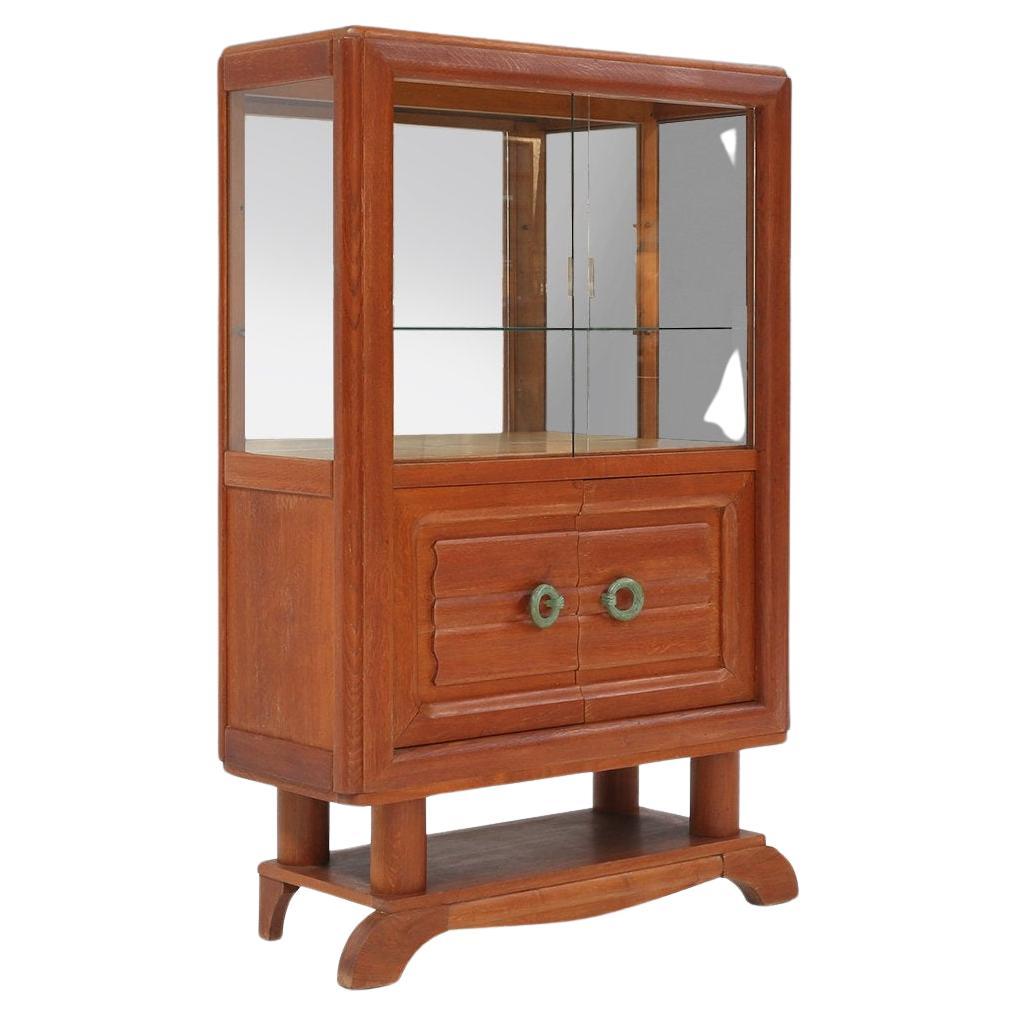 Art Deco Vitrine Cabinet Attributed to Gaston Poisson, France 1940s