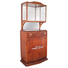 Art Deco Vitrine Cabinet Dresser Buffet French Oak