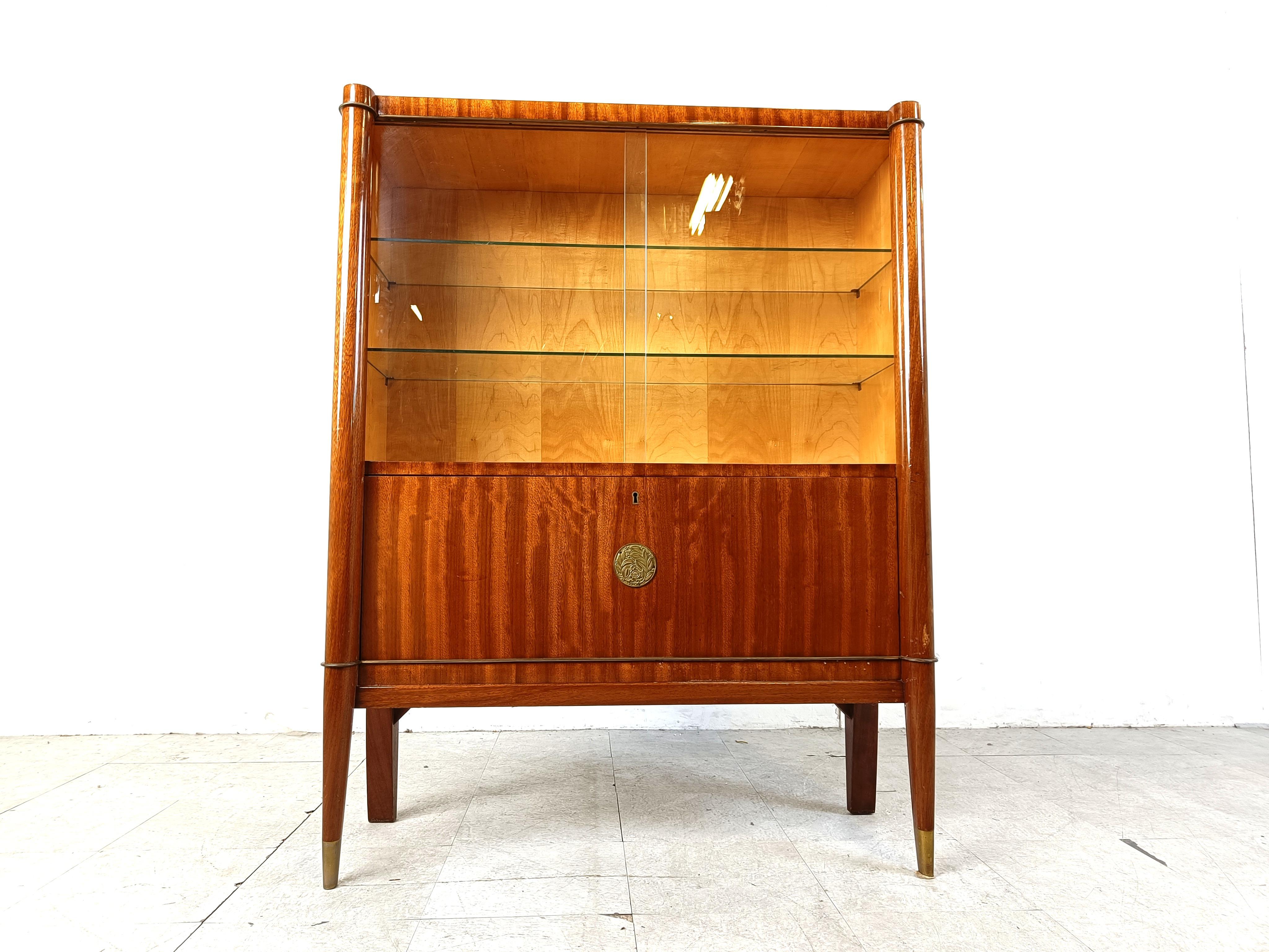 Art deco 'Voltaire' cabinet by Decoene Frères, 1950s  For Sale 3
