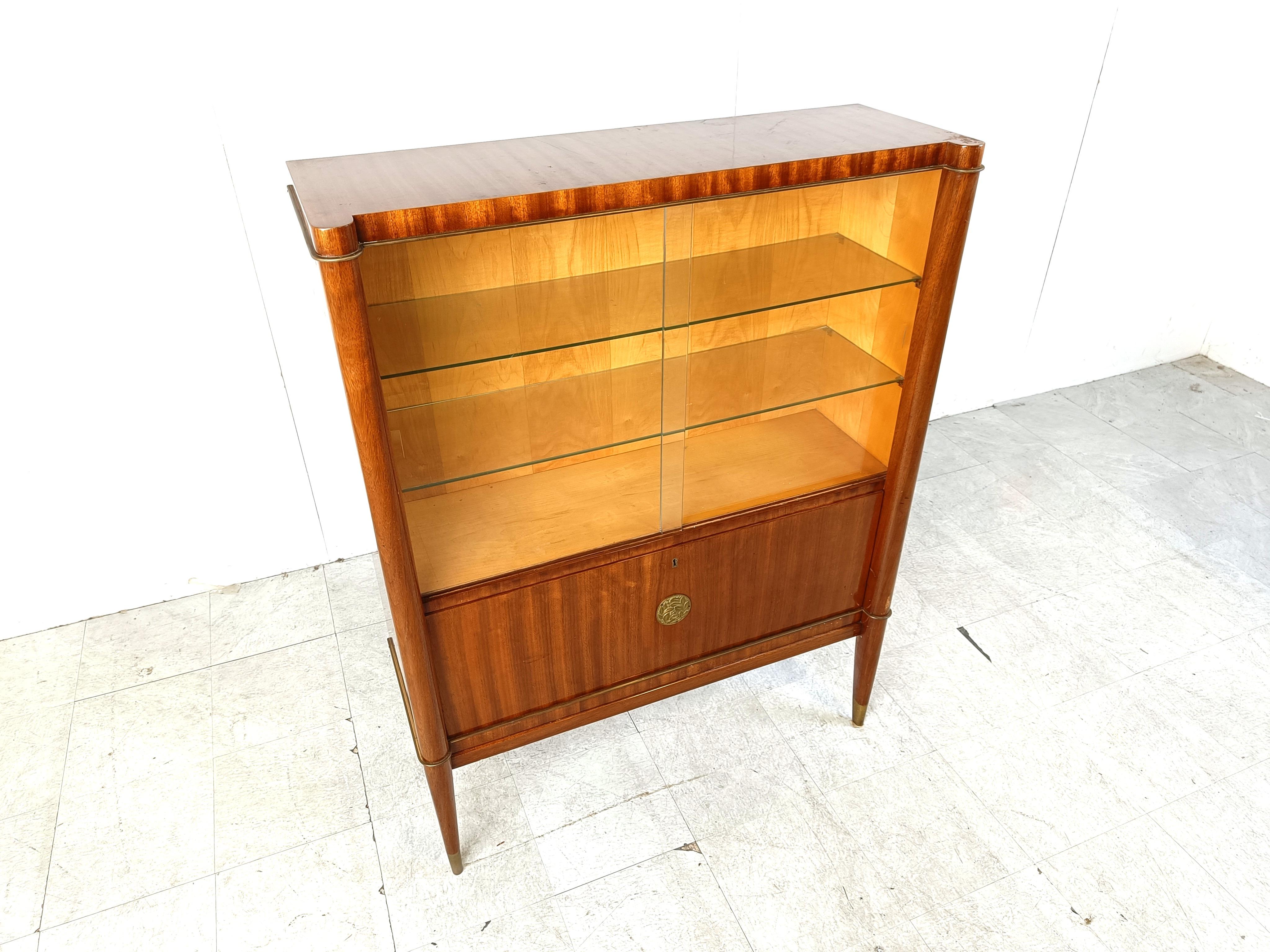Art deco 'Voltaire' cabinet by Decoene Frères, 1950s  For Sale 4