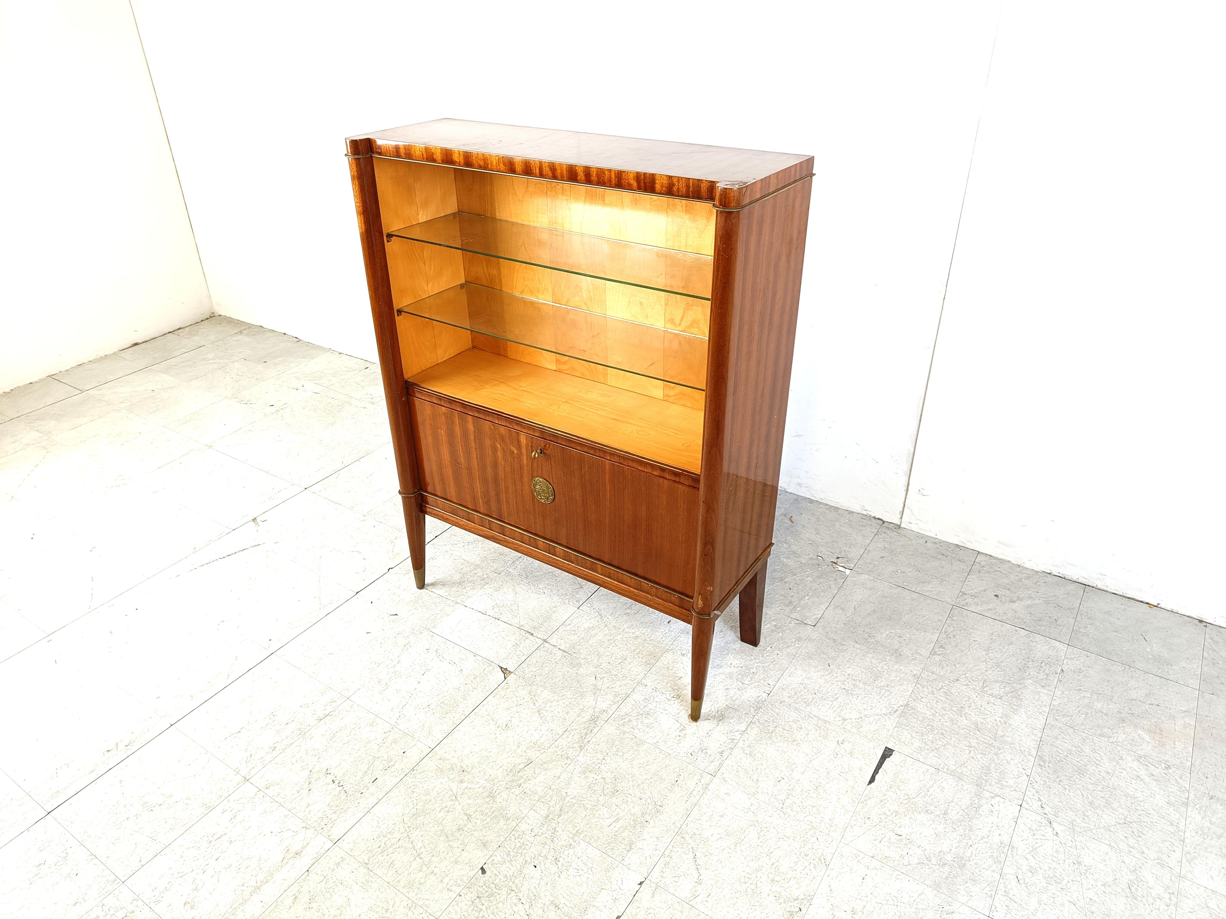 Belgian Art deco 'Voltaire' cabinet by Decoene Frères, 1950s  For Sale