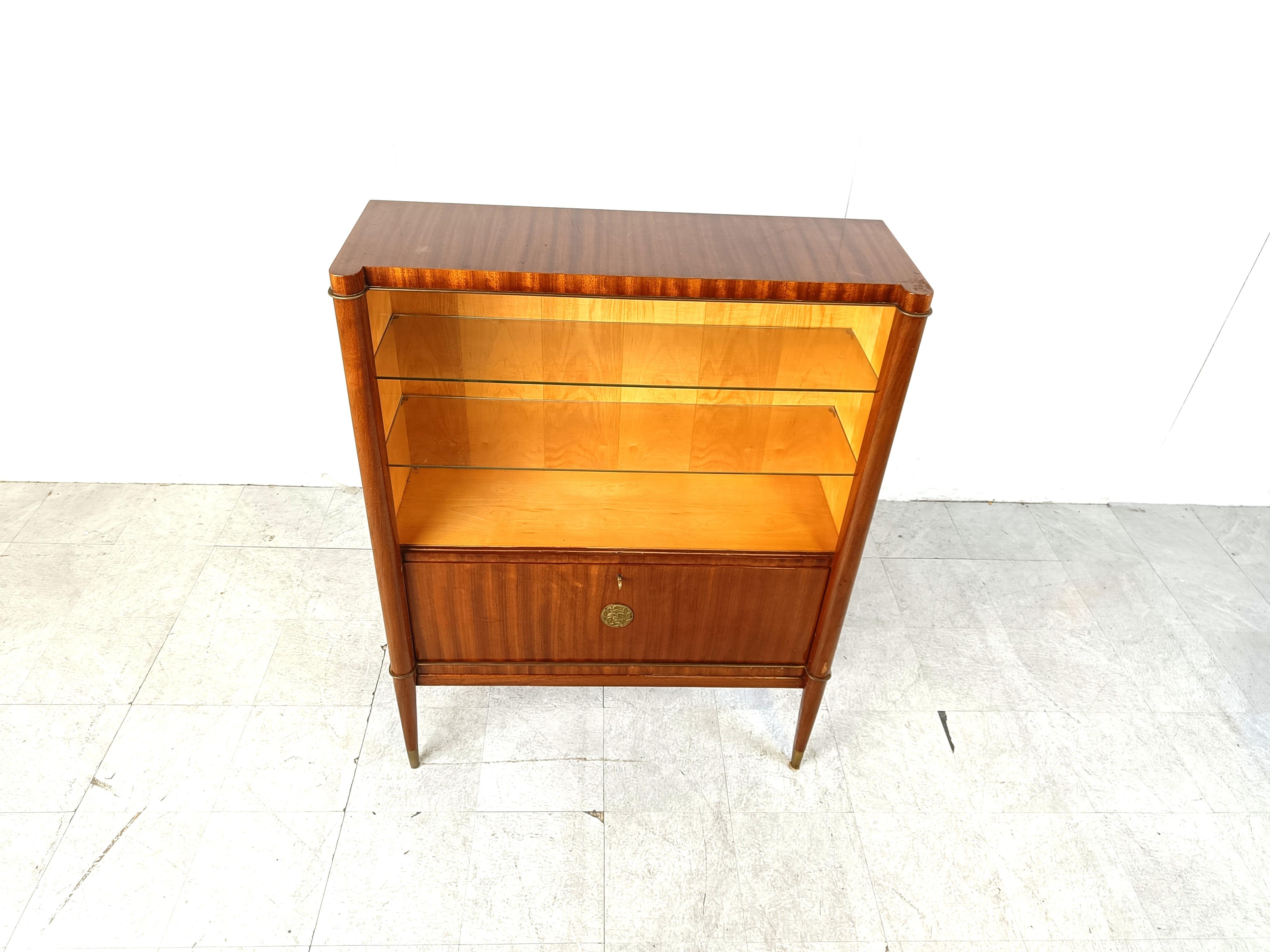 Mid-20th Century Art deco 'Voltaire' cabinet by Decoene Frères, 1950s  For Sale