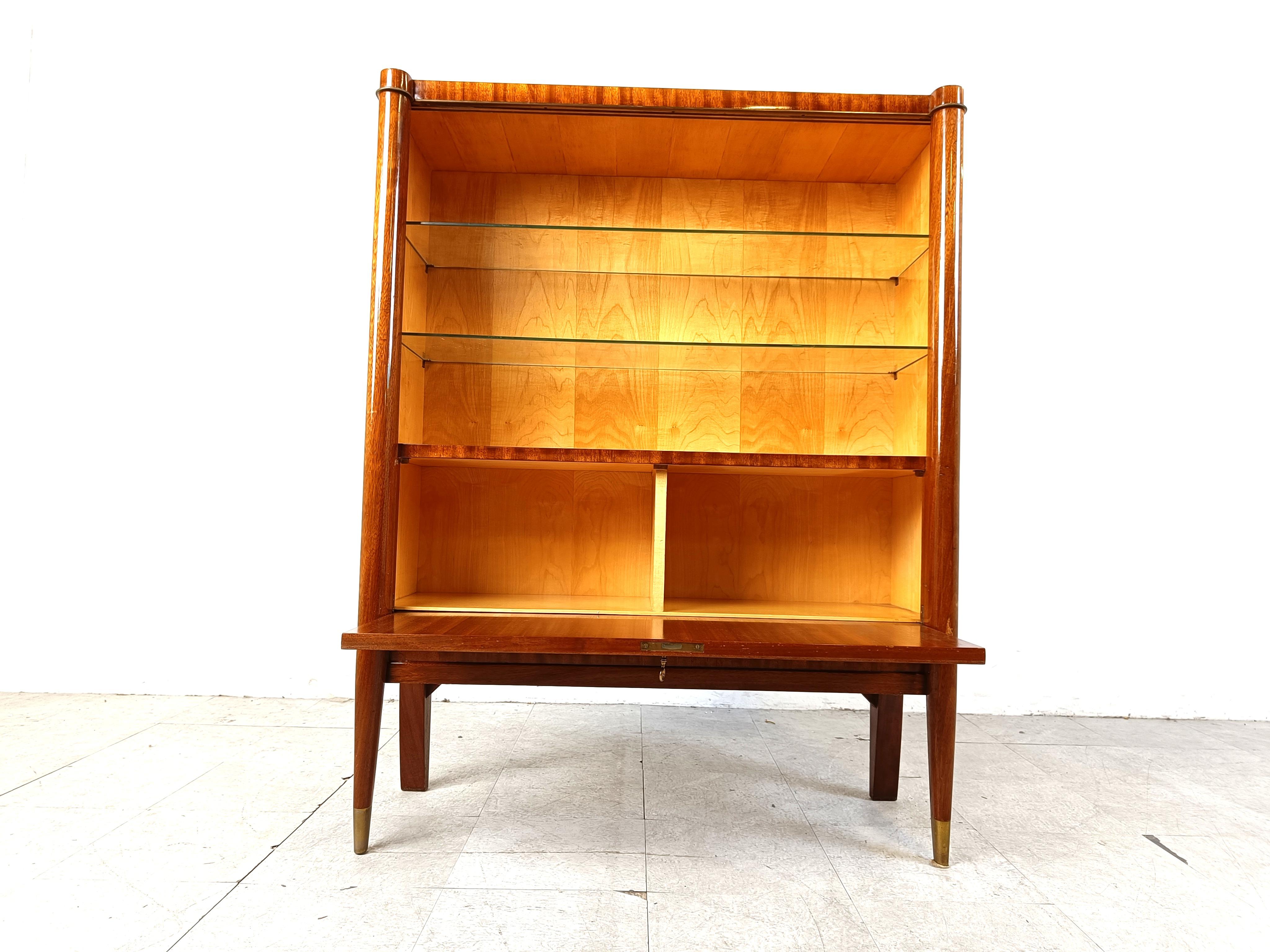 Art deco 'Voltaire' cabinet by Decoene Frères, 1950s  For Sale 1