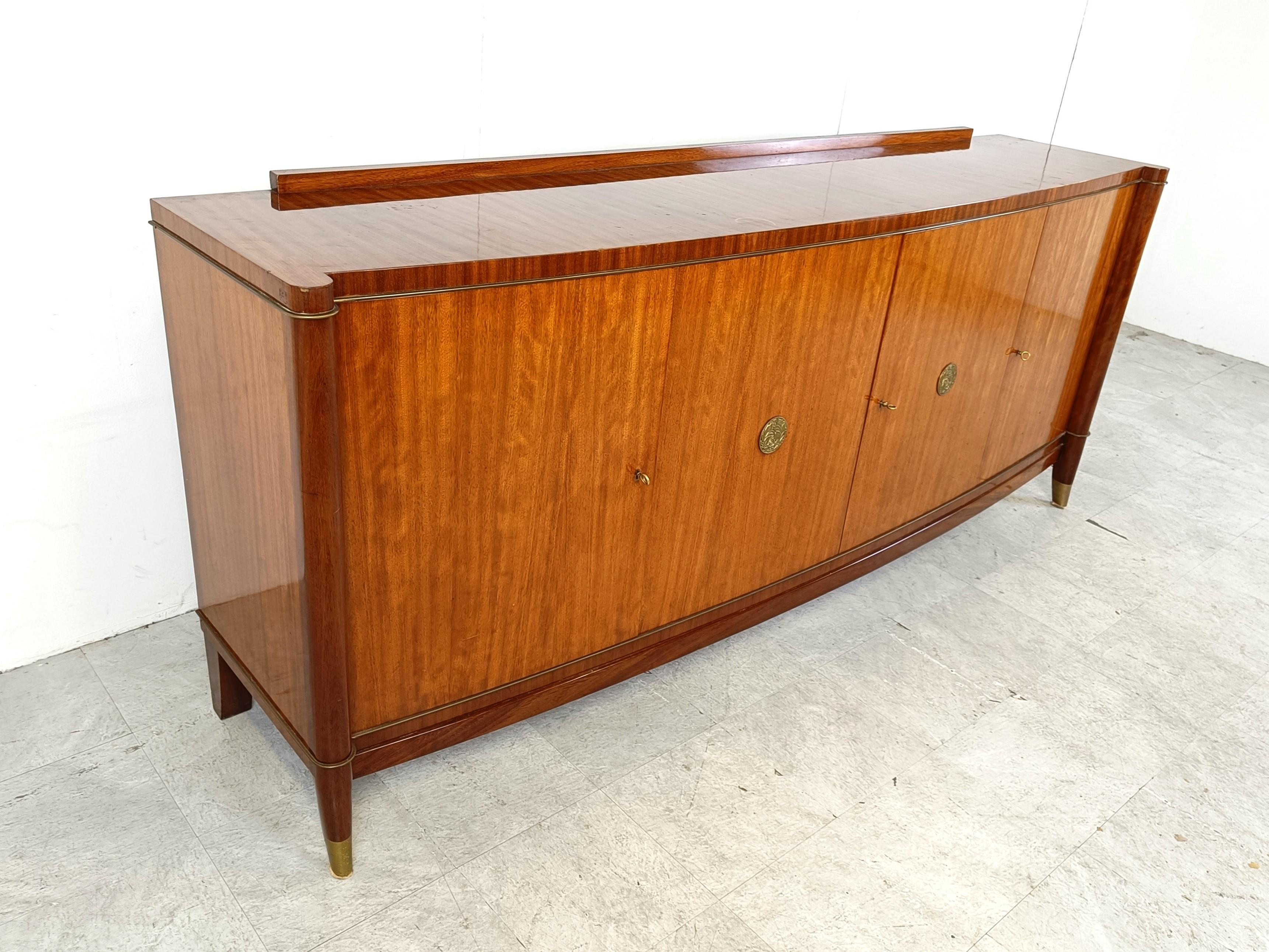 Art deco 'Voltaire' sideboard by Decoene Frères, 1950s For Sale 3