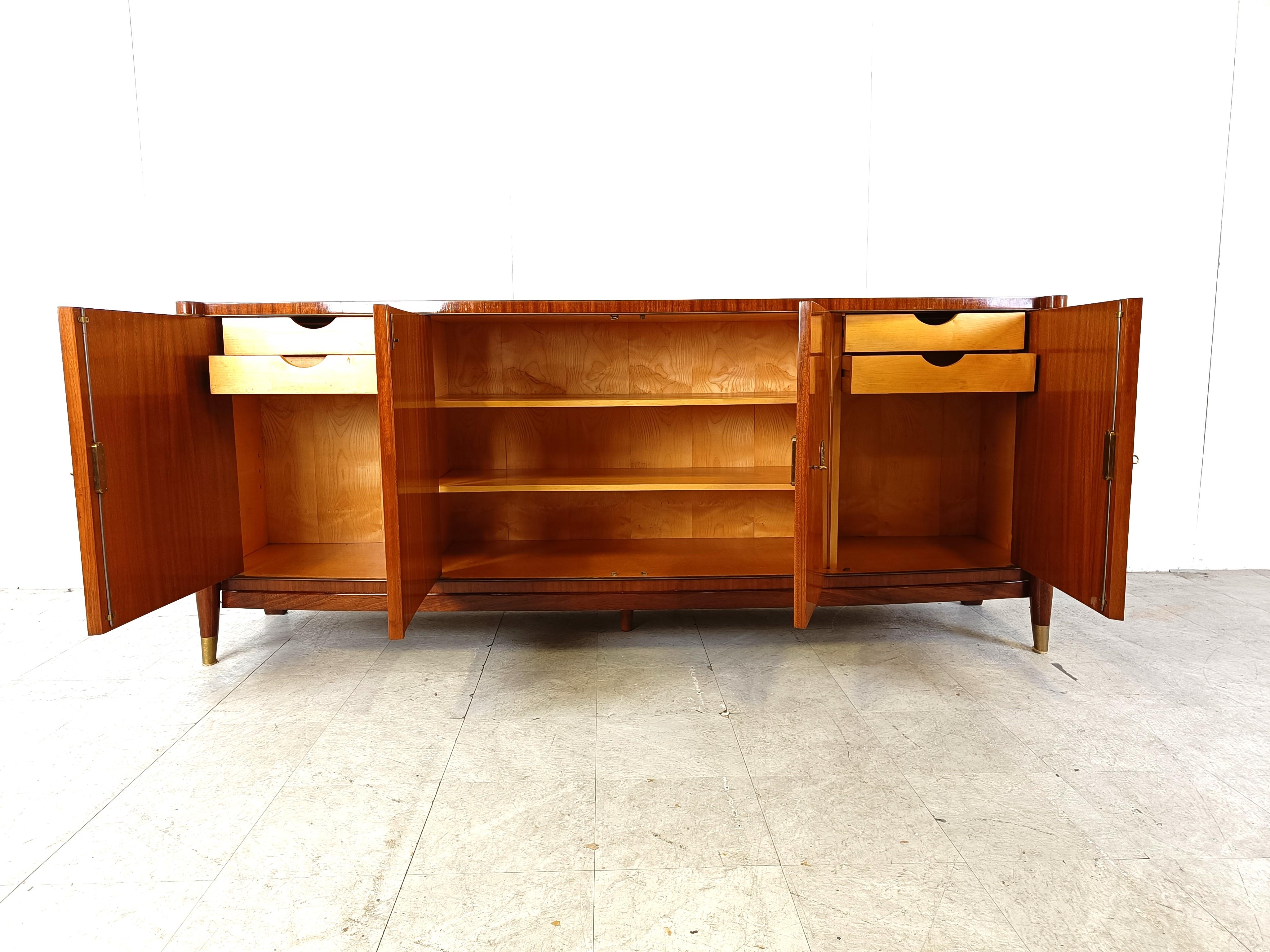 Art deco 'Voltaire' sideboard by Decoene Frères, 1950s For Sale 4