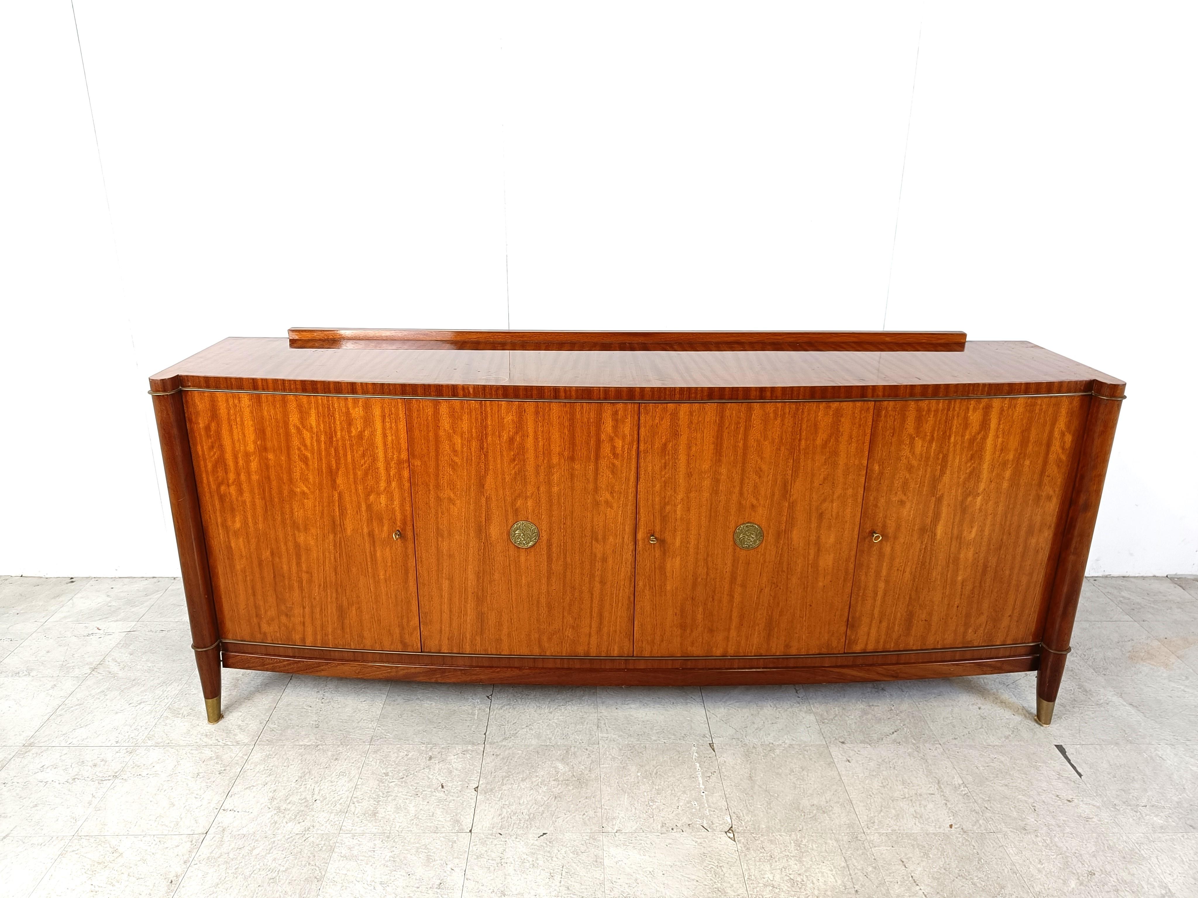 Mid-20th Century Art deco 'Voltaire' sideboard by Decoene Frères, 1950s For Sale