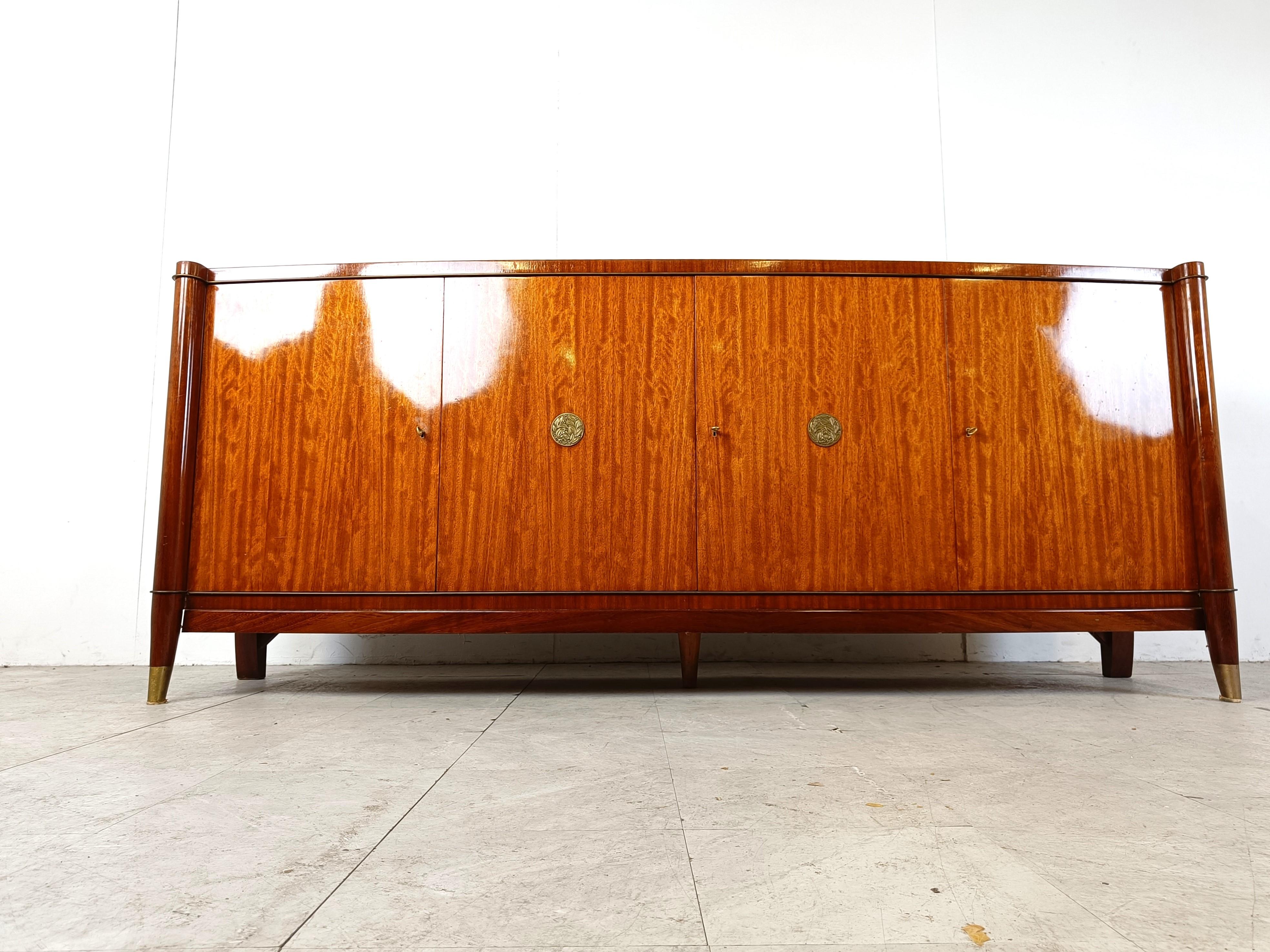 Art deco 'Voltaire' sideboard by Decoene Frères, 1950s For Sale 1