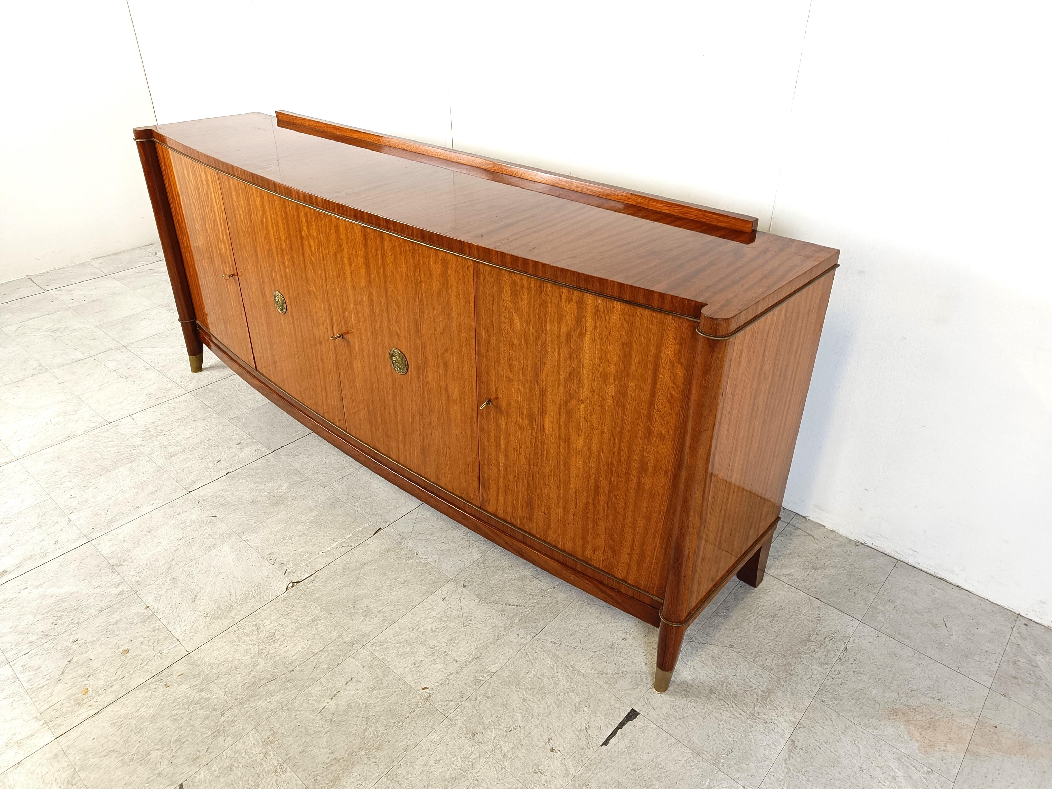 Art deco 'Voltaire' sideboard by Decoene Frères, 1950s For Sale 2