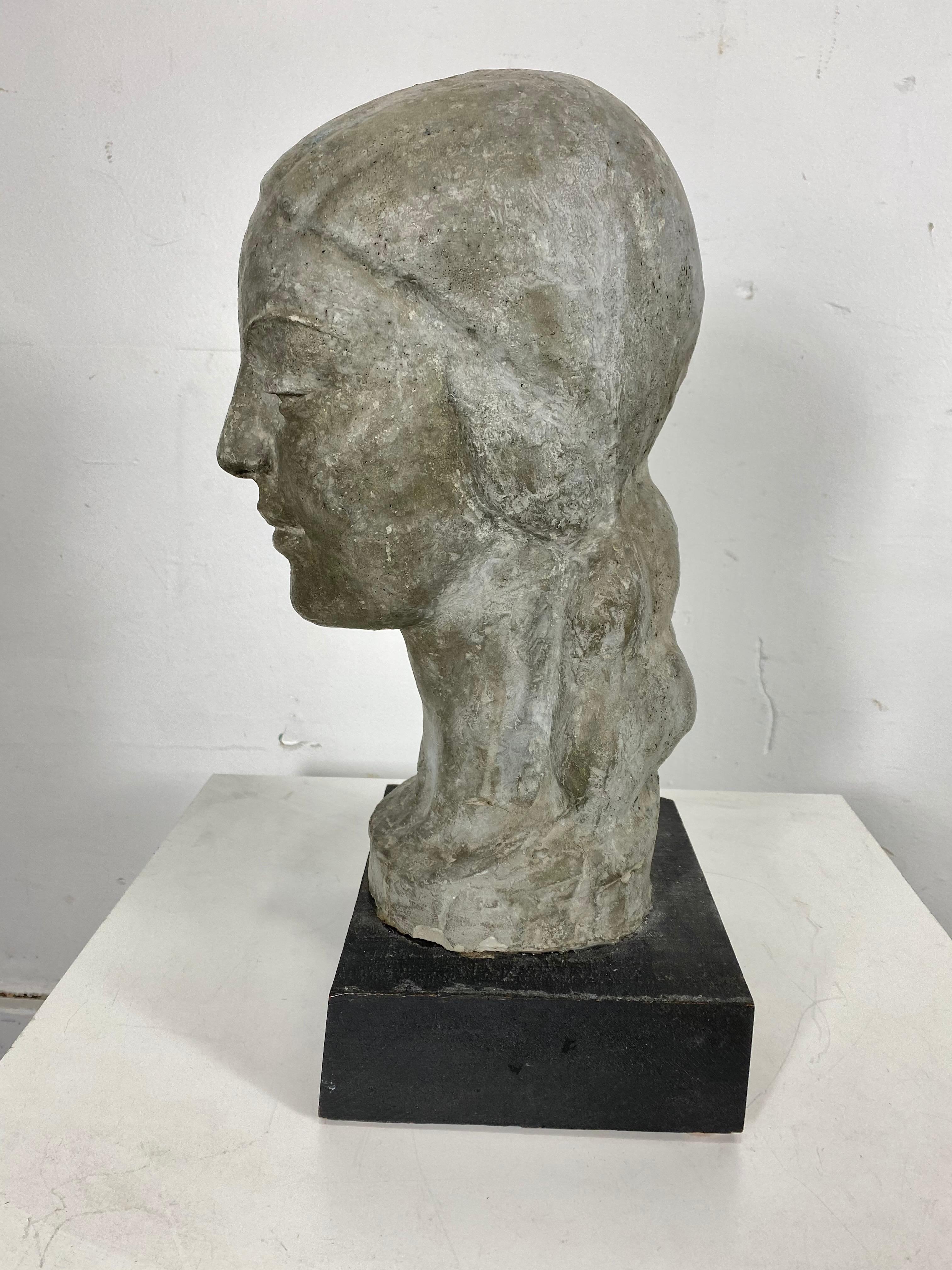 Mid-20th Century Art Deco W P A Style Sculpture 'WOMAN