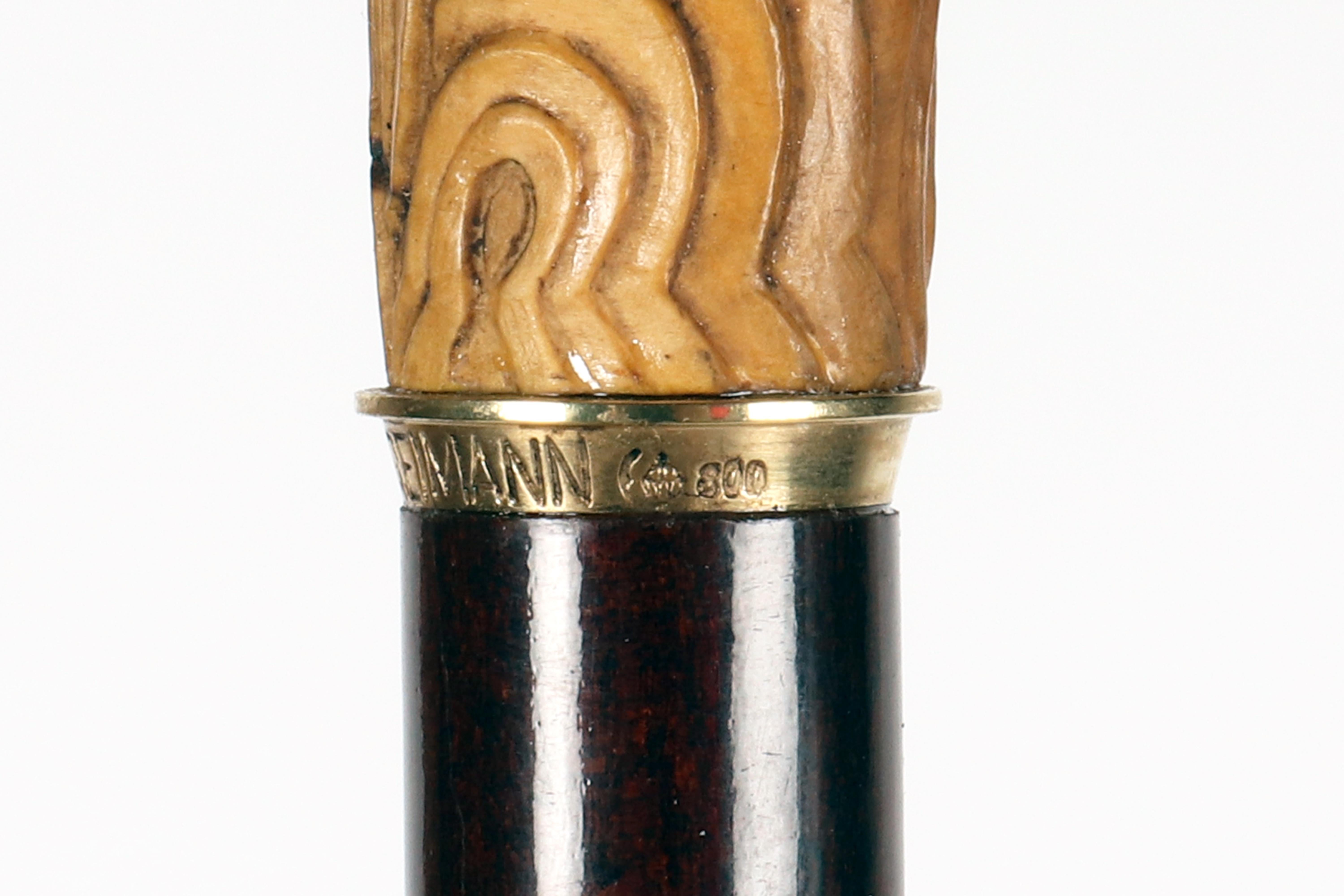 Art Deco Spazierstock aus Buchsbaumholz, eine nackte Frau von Albert Reiman, Berlin 1925. im Angebot 4