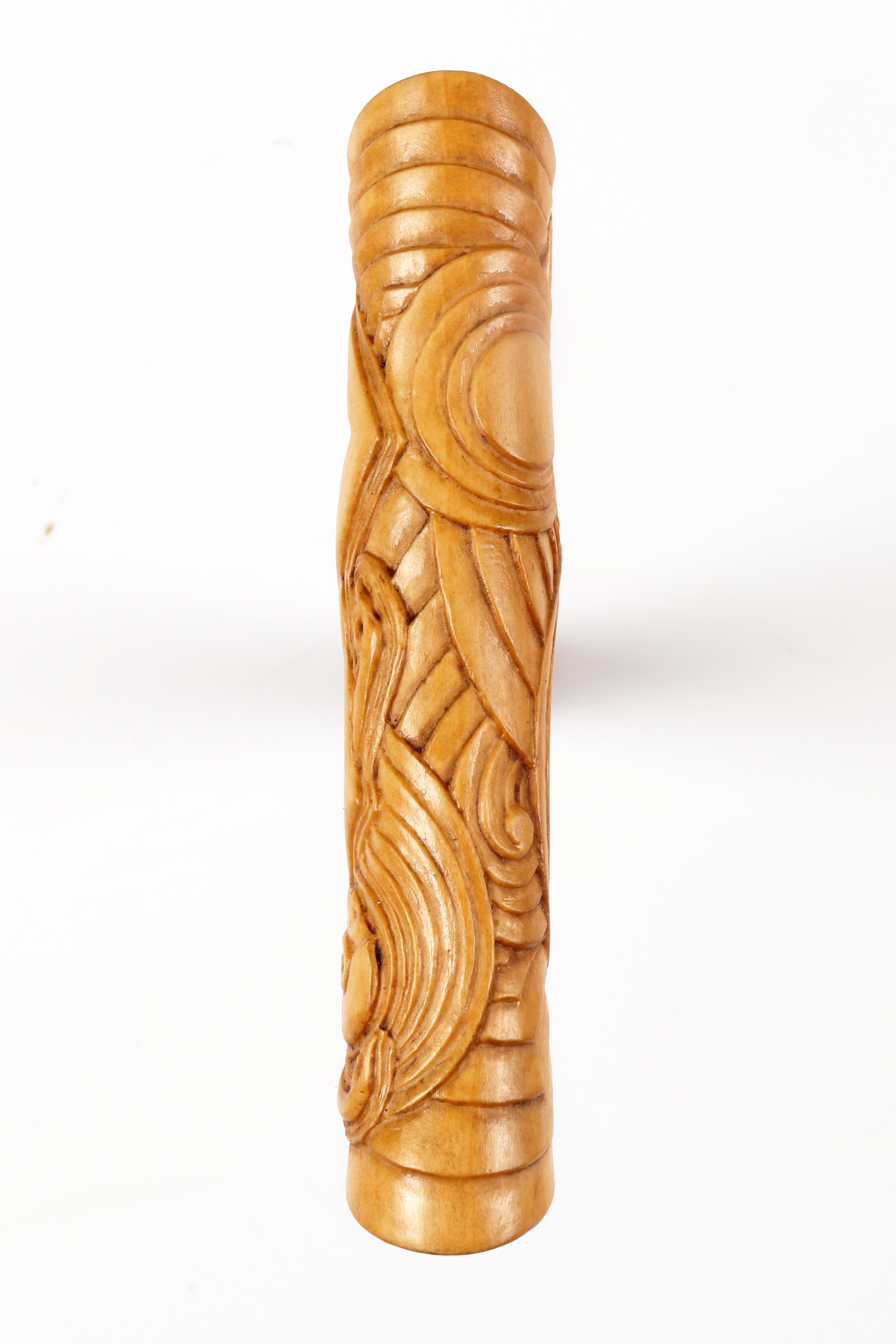 Art Deco Spazierstock aus Buchsbaumholz, eine nackte Frau von Albert Reiman, Berlin 1925. im Angebot 5