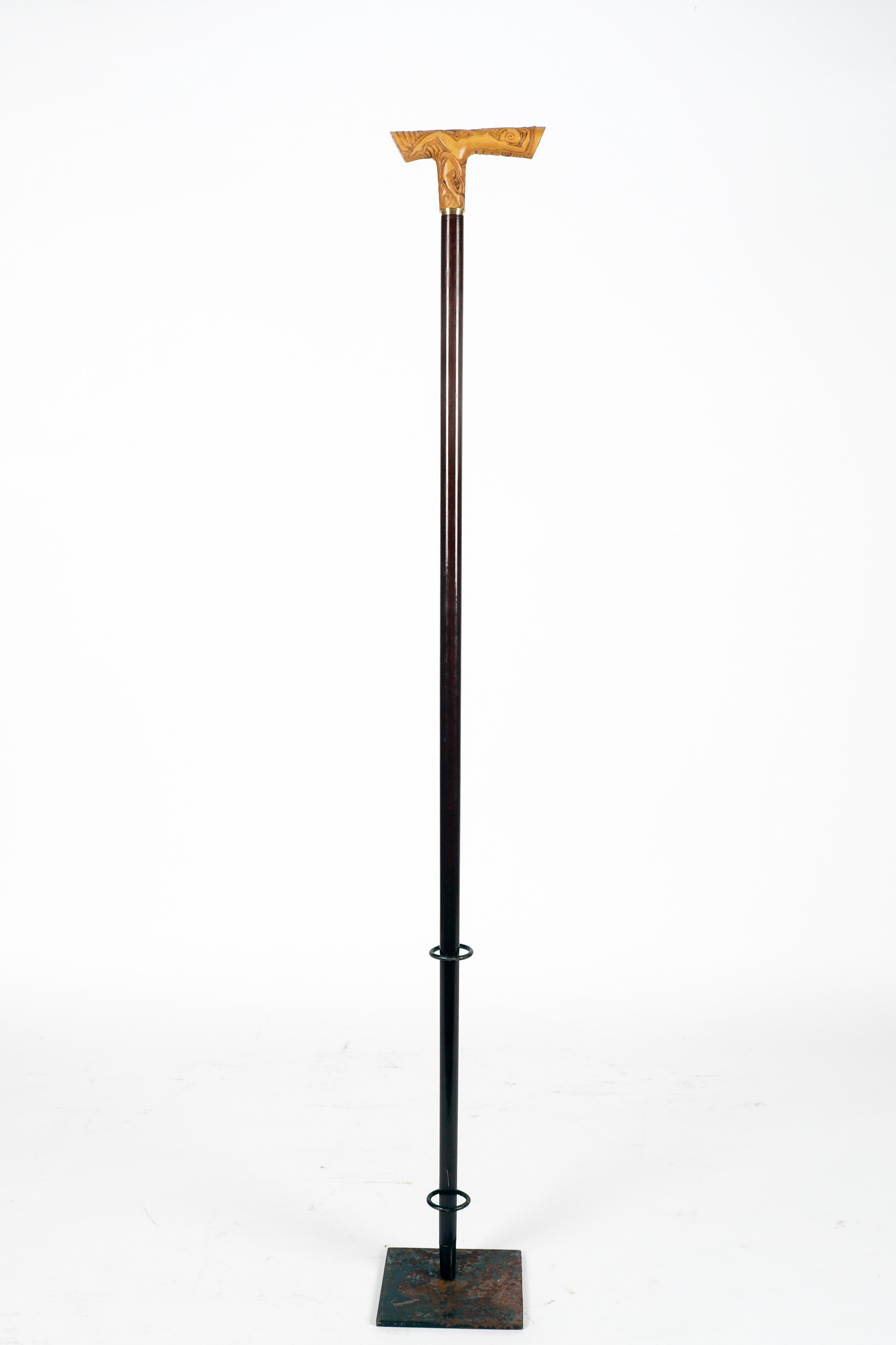 Art Deco Spazierstock aus Buchsbaumholz, eine nackte Frau von Albert Reiman, Berlin 1925. im Angebot 7