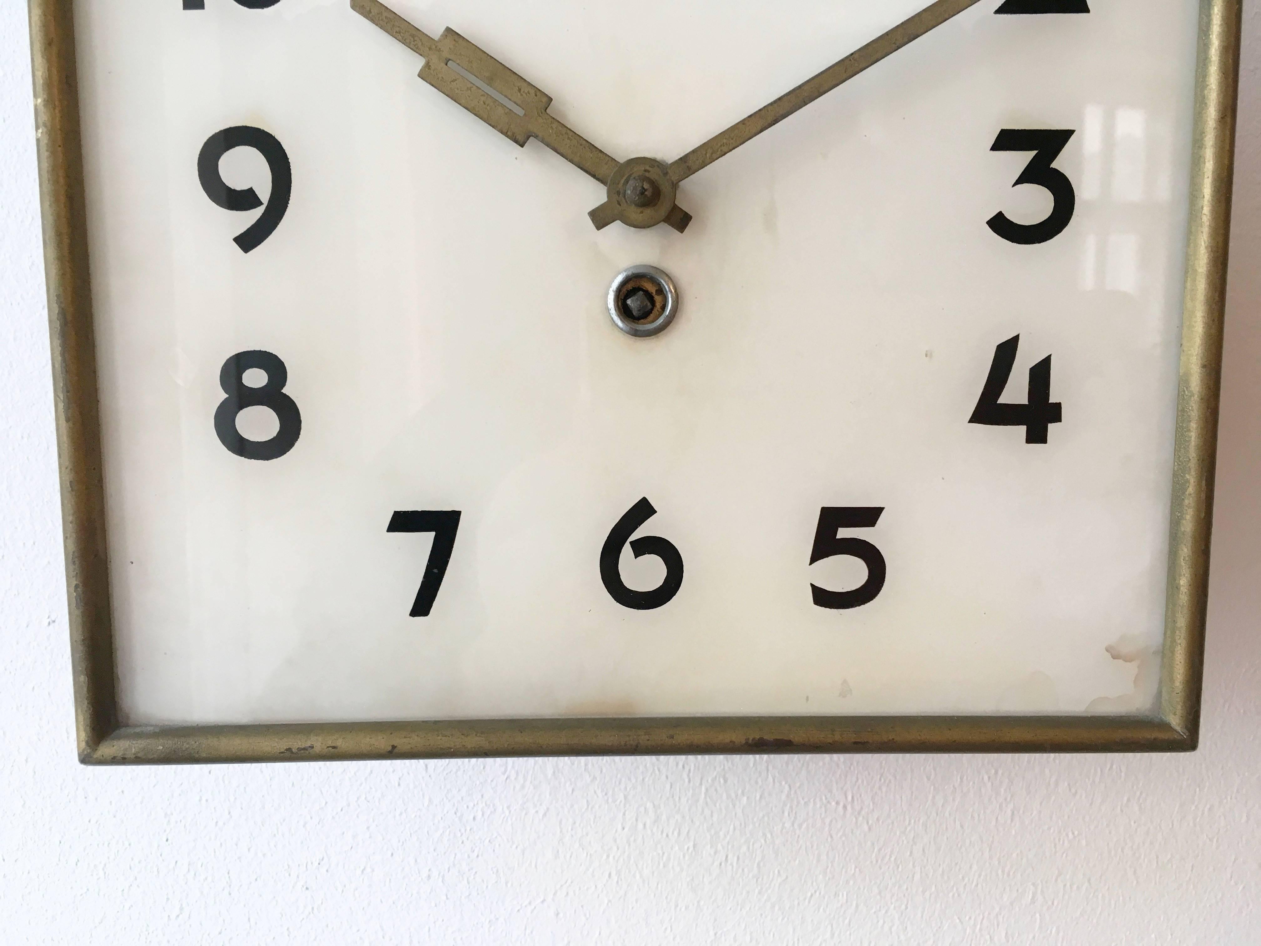 German Art Deco Wall Clock by Kienzle