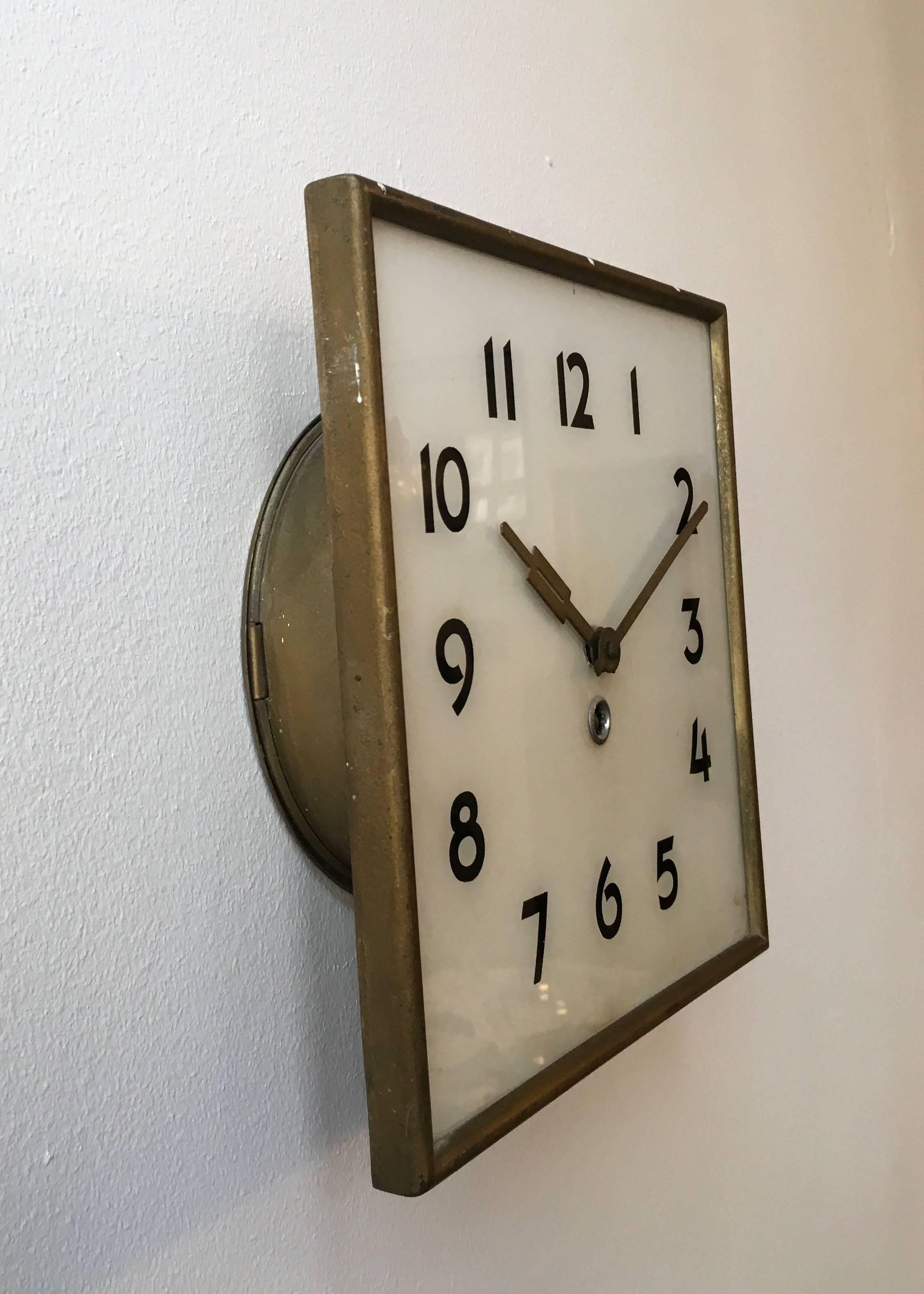 Art Deco Wall Clock by Kienzle In Fair Condition In Vienna, AT