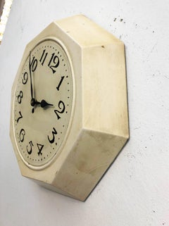 Art Deco Wall Clock In the Style of Adolf Loos