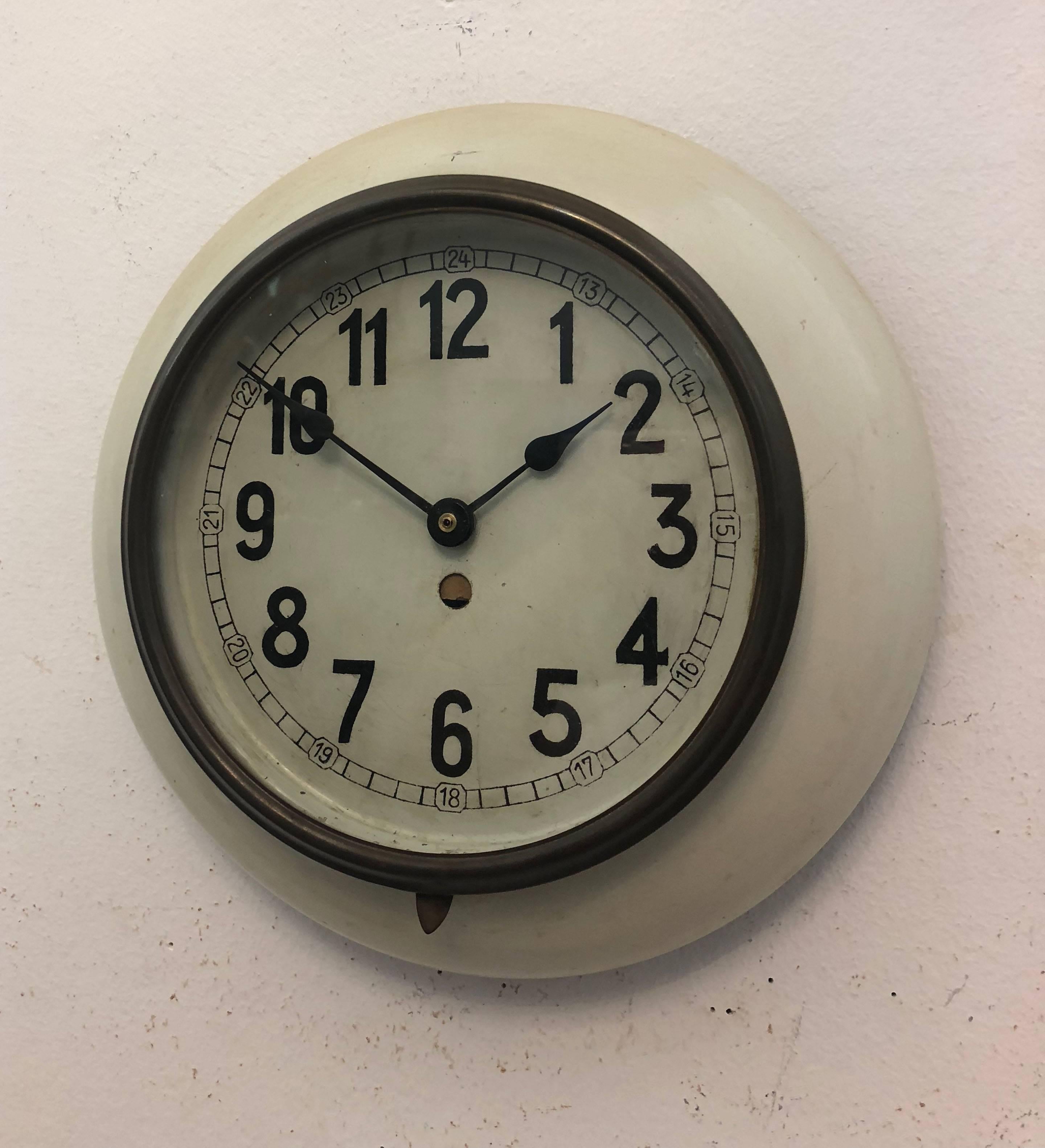 Painted Art Deco Wall Clock