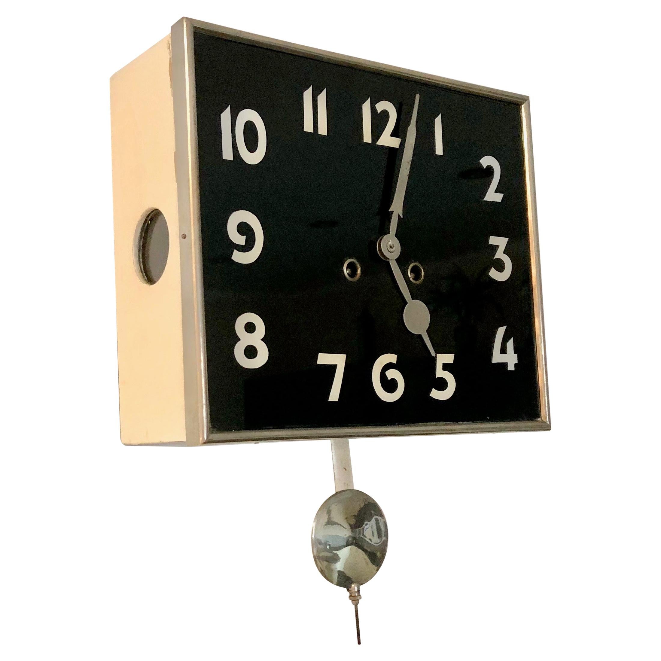 Art-Deco Wall Clock Kienzle, Czechoslovakia