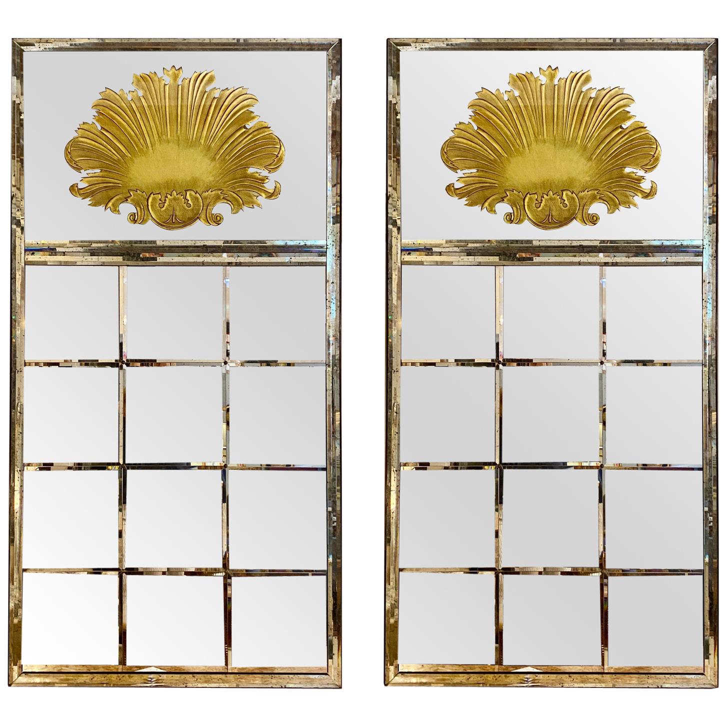 Pair of Art Deco Style Mirrors at 1stDibs