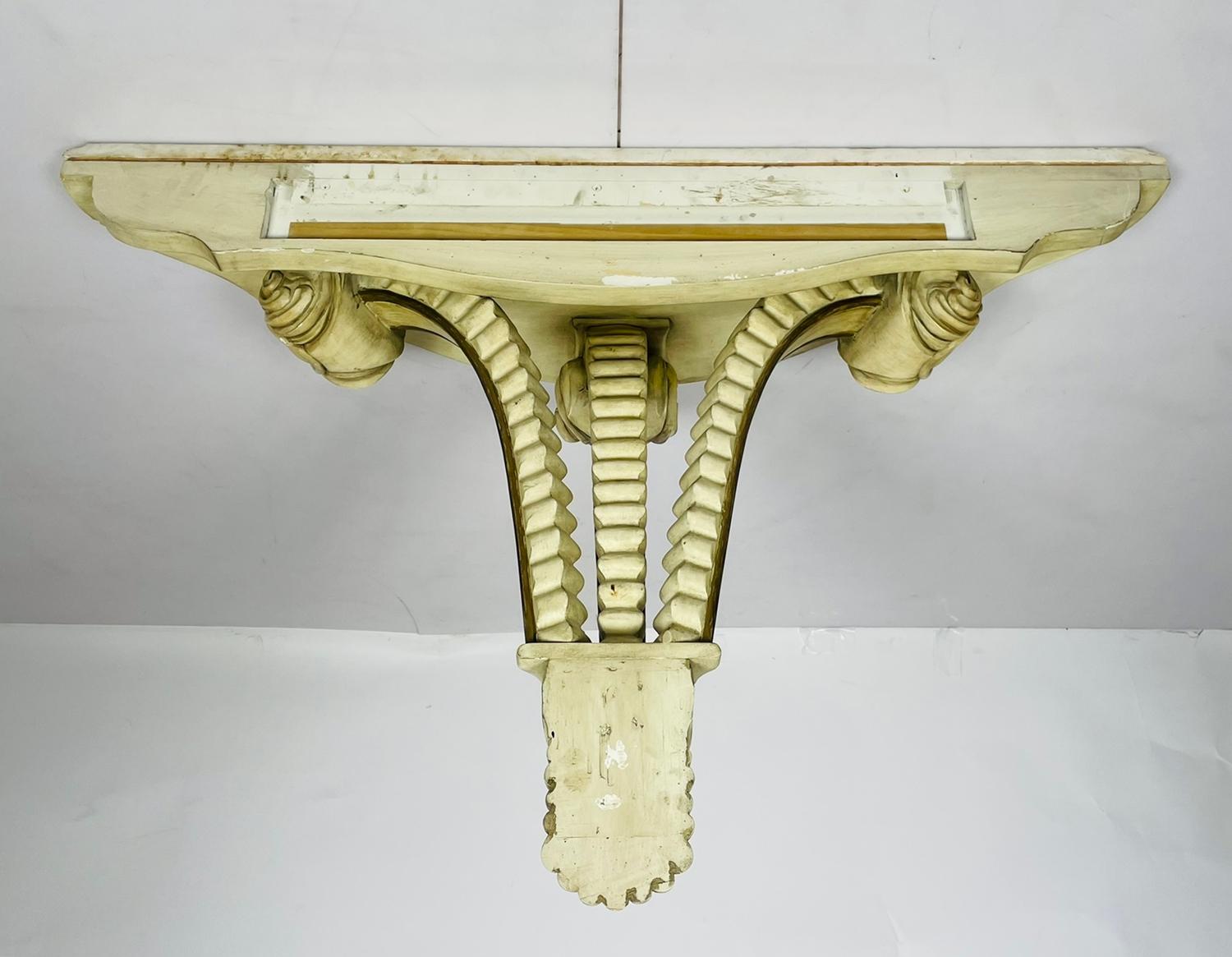 Art Deco Wall Console with a Marble Top, USA, 1940s For Sale 5