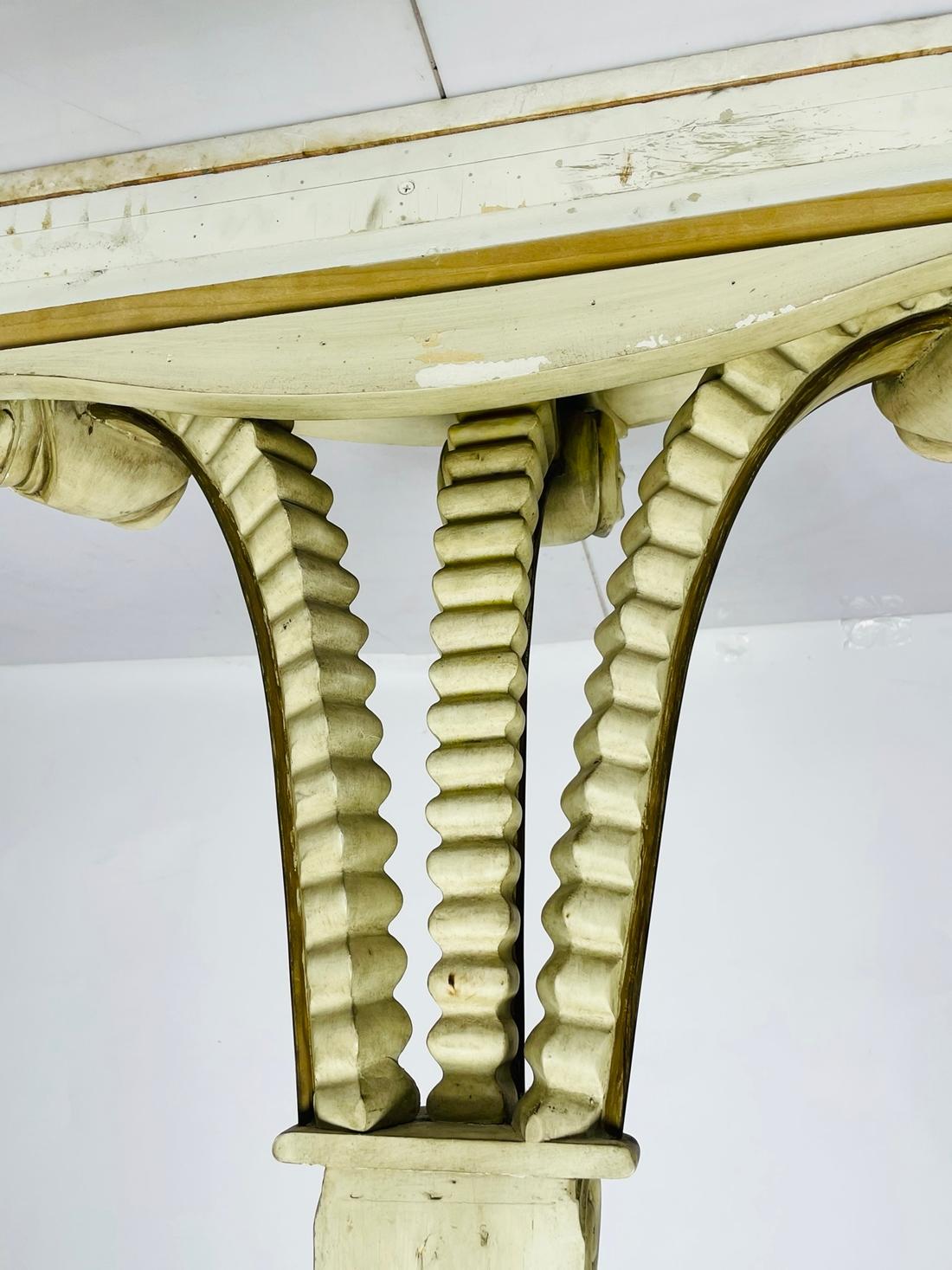 Art Deco Wall Console with a Marble Top, USA, 1940s For Sale 6