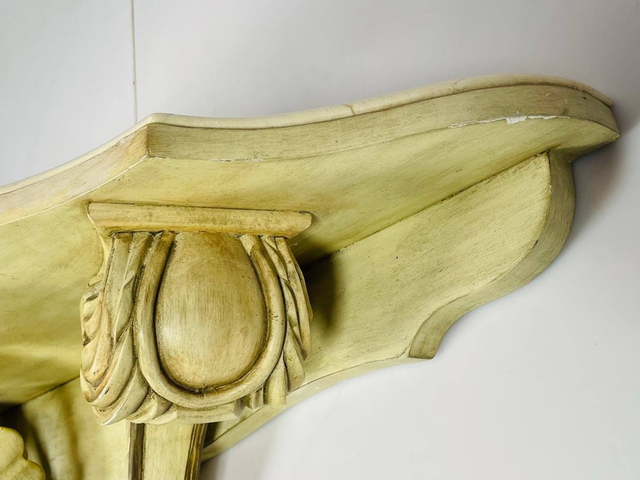 Art Deco Wall Console with a Marble Top, USA, 1940s For Sale 2