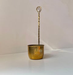 Art Deco Wall Hung Brass Planter / Bowl By Cawa Denmark, 1930s