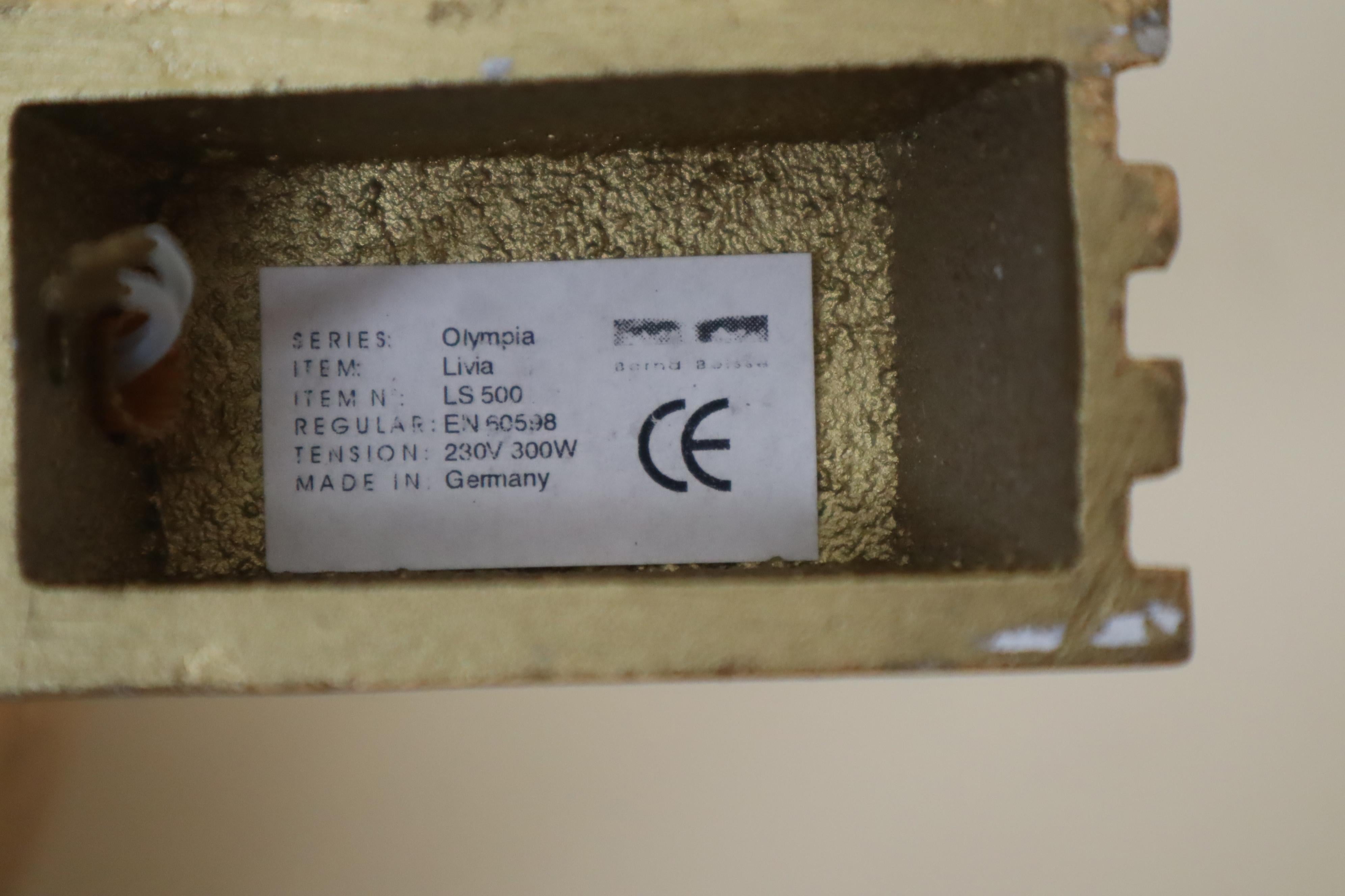 Lámpara de pared Art Decó Olympia Golden, Alemania Años 90 en venta 4