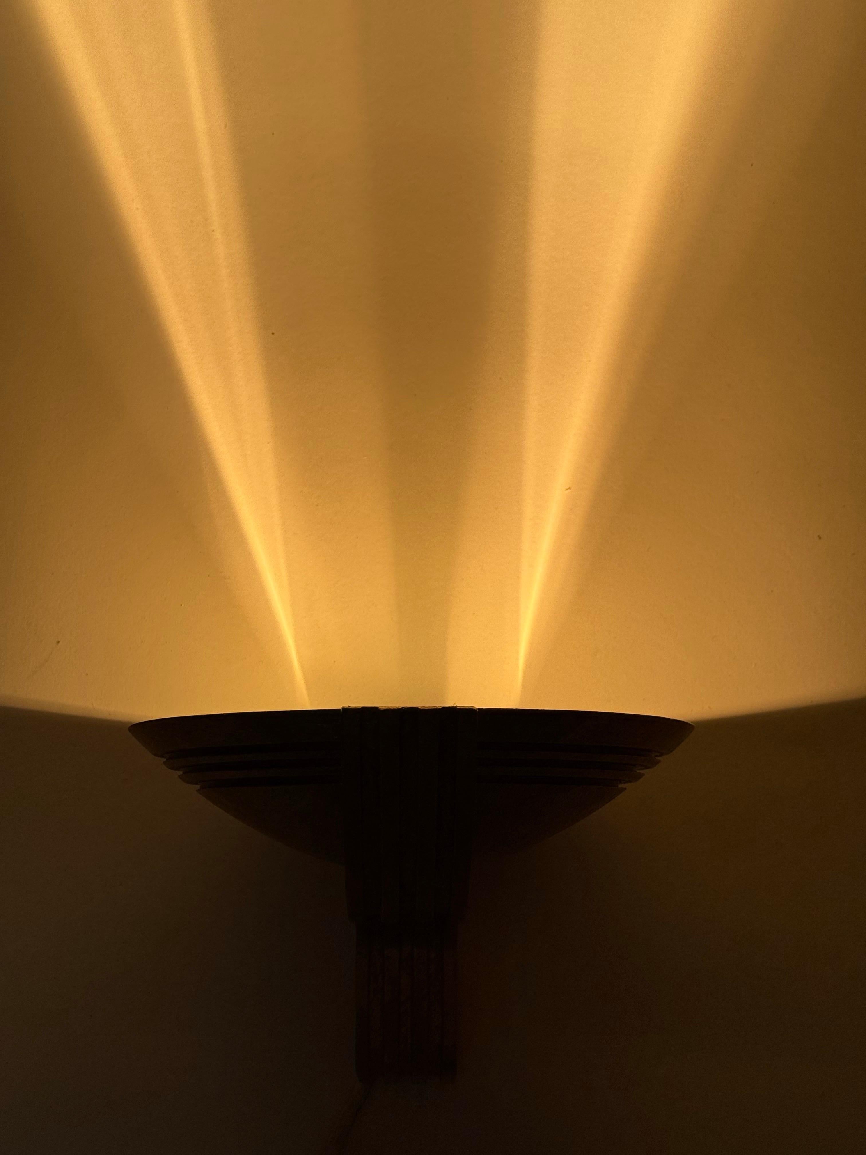 Lámpara de pared Art Decó Olympia Golden, Alemania Años 90 principios del siglo XX en venta