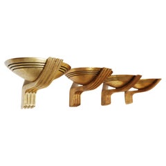 Art Deco Wall Lamp Olympia Golden, Germany 1990s