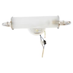 Antique Art Deco wall lamp with swiveling glass and woodplate around 1920s