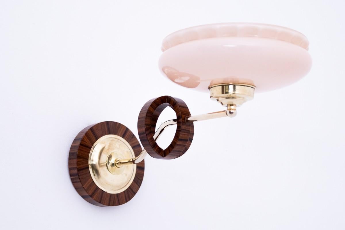 Art Deco wall lamps, Poland, 1950s. In Good Condition For Sale In Chorzów, PL