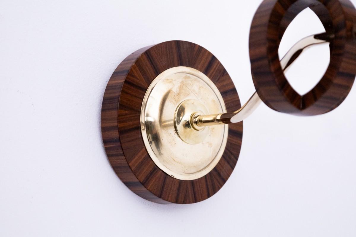 Mid-20th Century Art Deco wall lamps, Poland, 1950s. For Sale