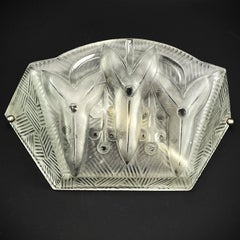 Art Deco wall light, Glass, signiert Noverdy, 1930s