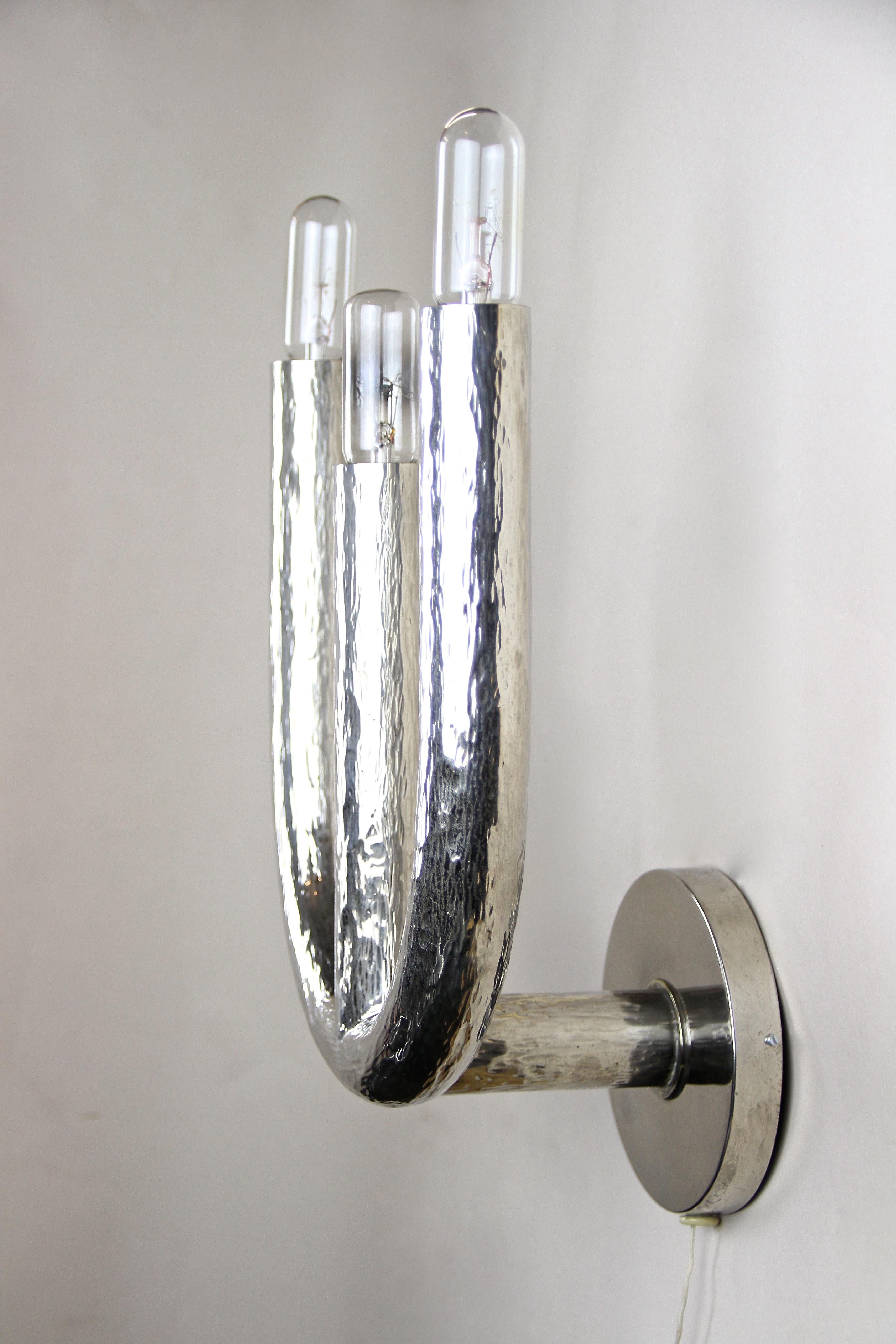 Art Deco Wall Light with Hammer Finish, Austria, circa 1920 6