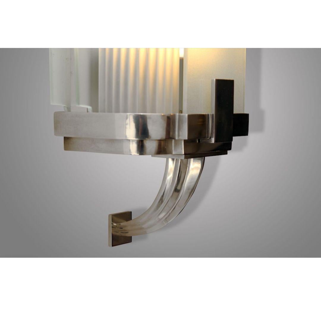 Mid-20th Century Art Deco Wall Lights by Petitot, Paris 1930 For Sale